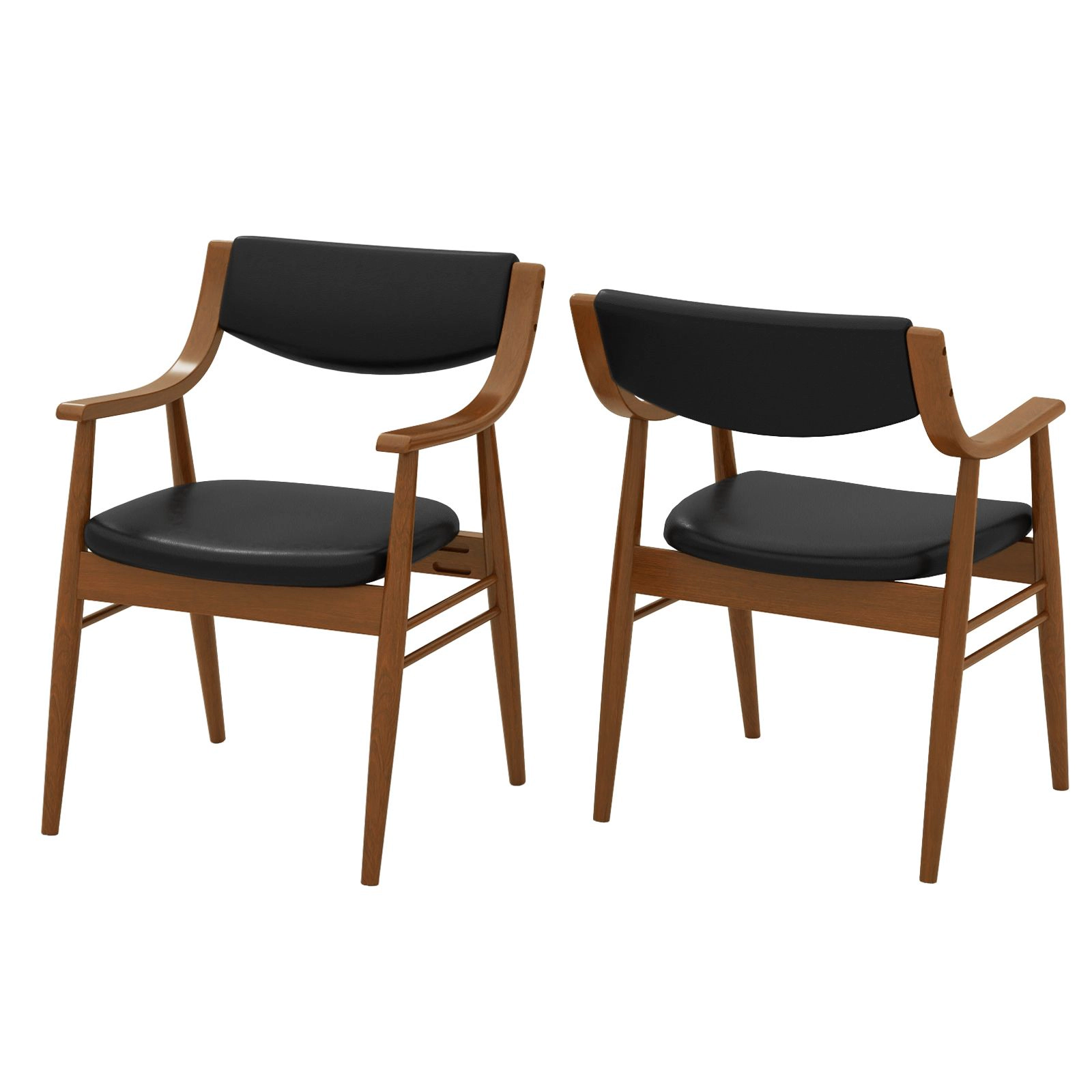 SlickBlue Upholstered Dining Chairs Set of 2 with Armrests