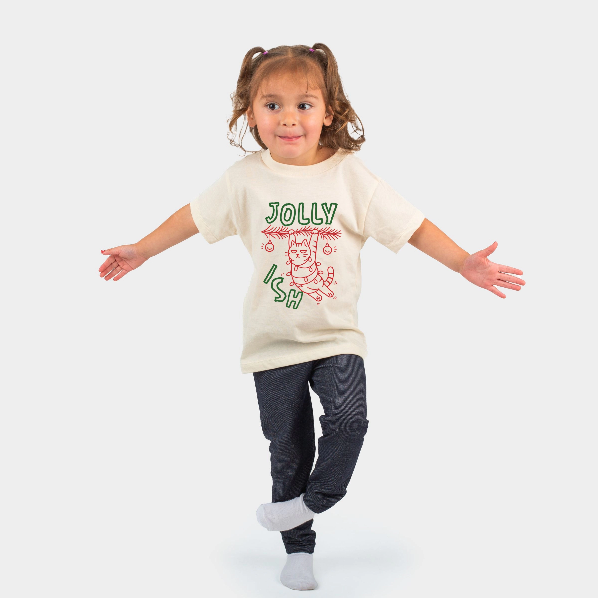 The Juniper Shop - Toddler Short Sleeve Graphic T-Shirt Jollyish Cat