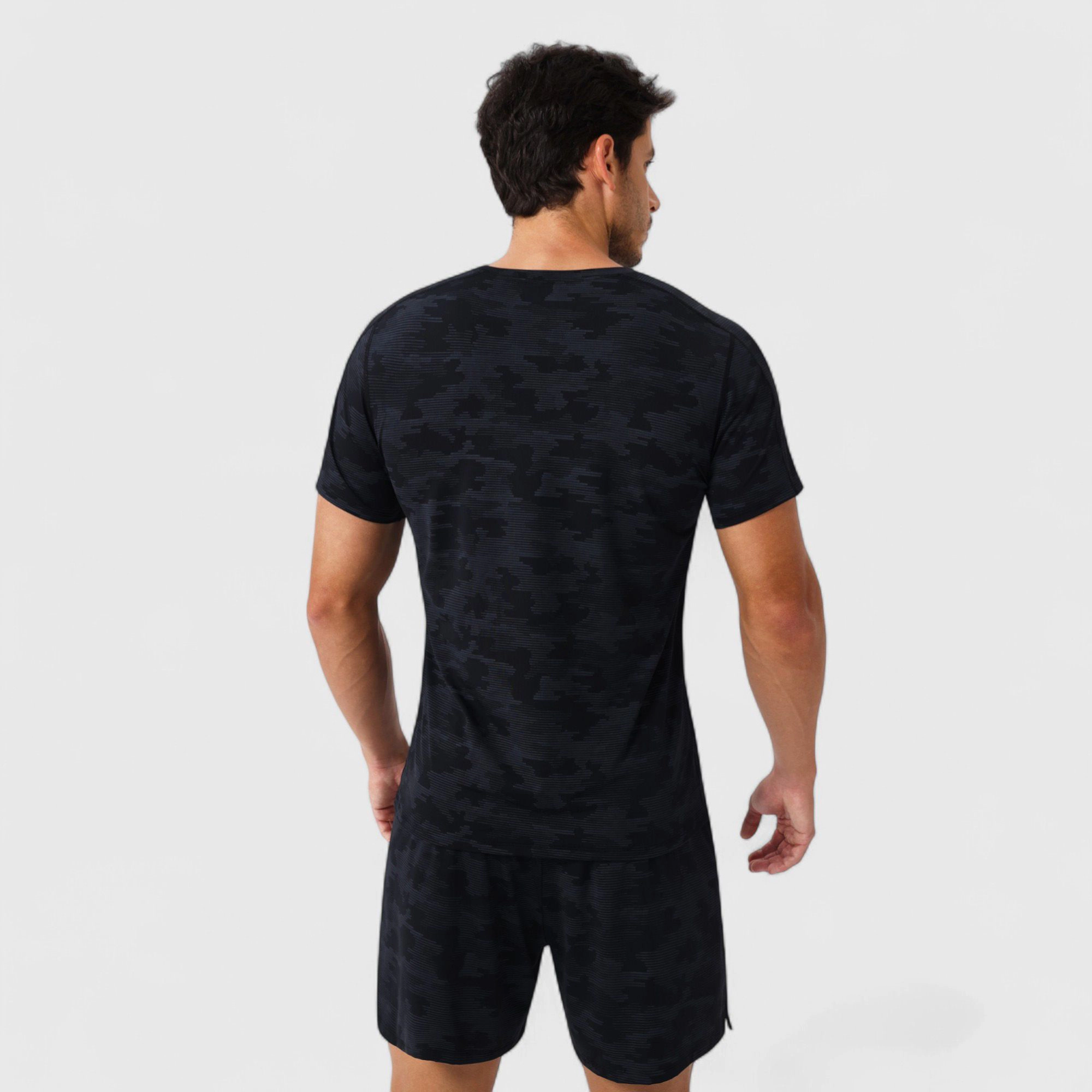 Anna-Kaci Men's Camo Print Short Sleeve Performance Tee with Quick-Dry Lightweight Stretch Fabric