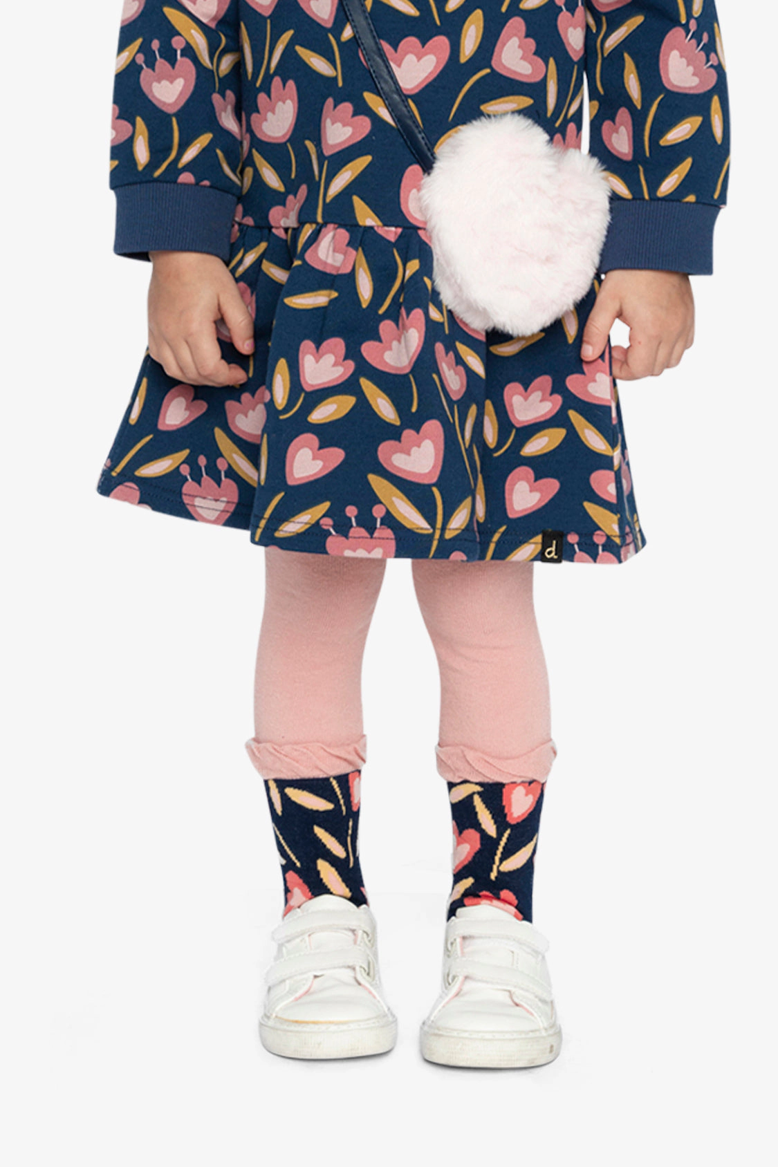 Deux par Deux Girls Frilled Tulip Knit Tights