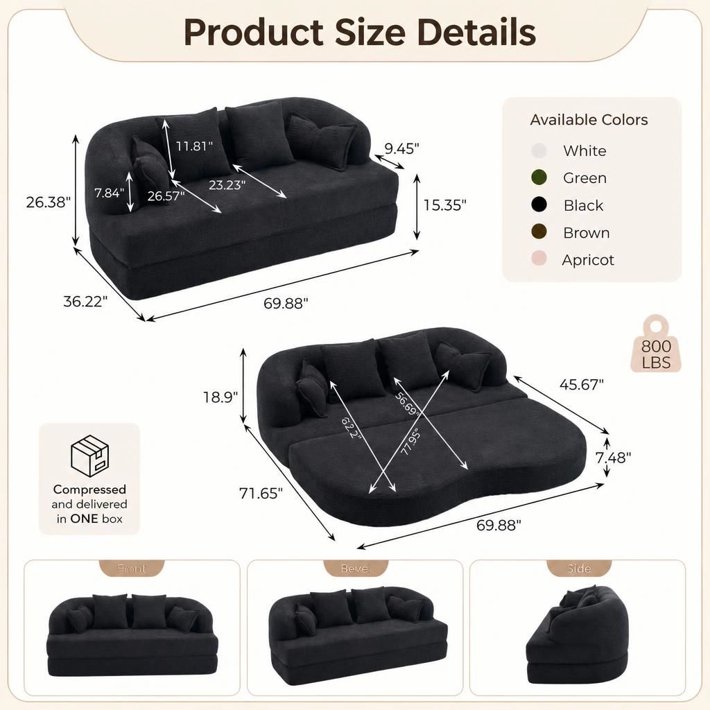 GOODSILO Soft Upholstered Two Seat Loveseat