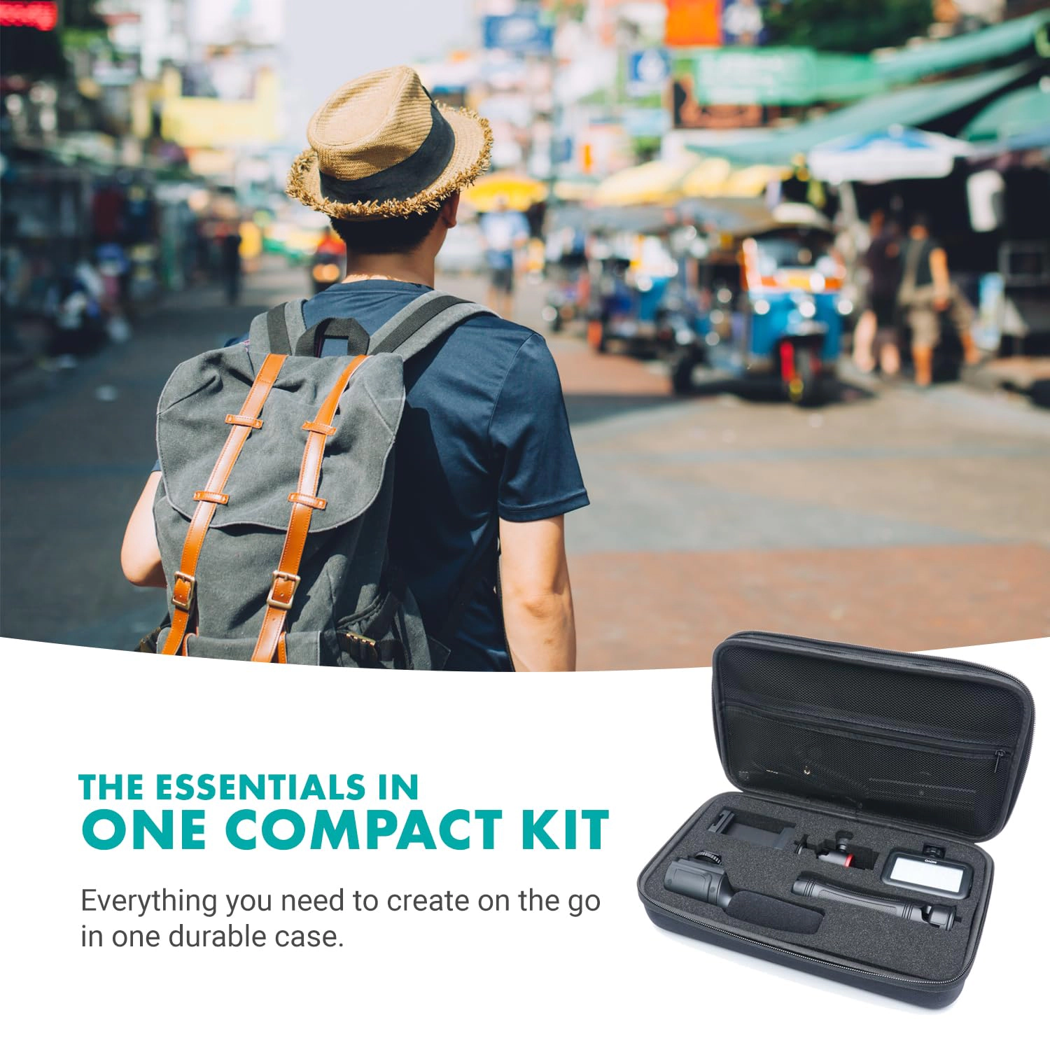 Movo USB-C Vlogging Kit for iPhone 15 and up with Fullsize Tripod