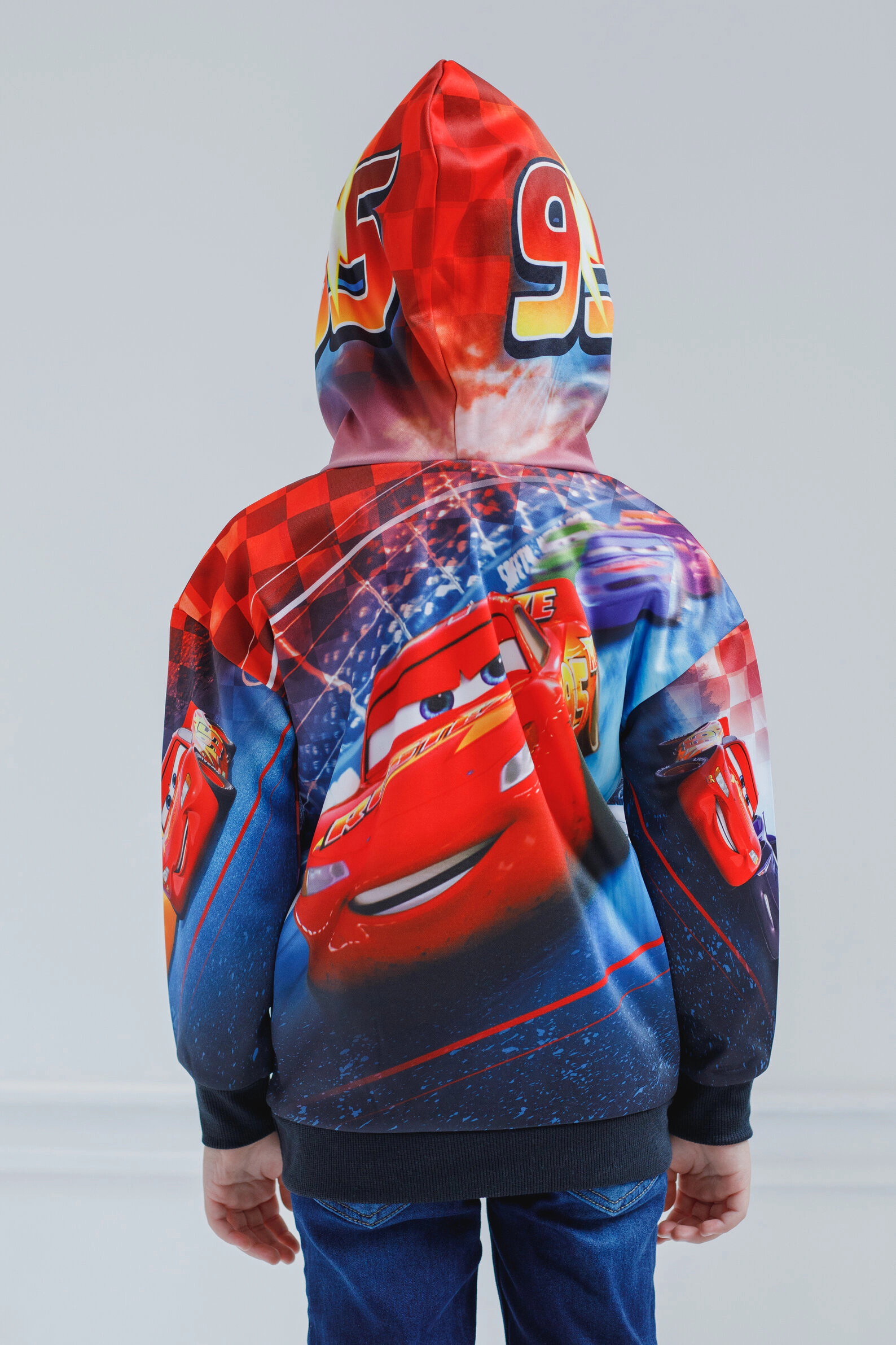 Disney Cars Lightning McQueen Boys' Athletic Fleece Pullover Hoodie