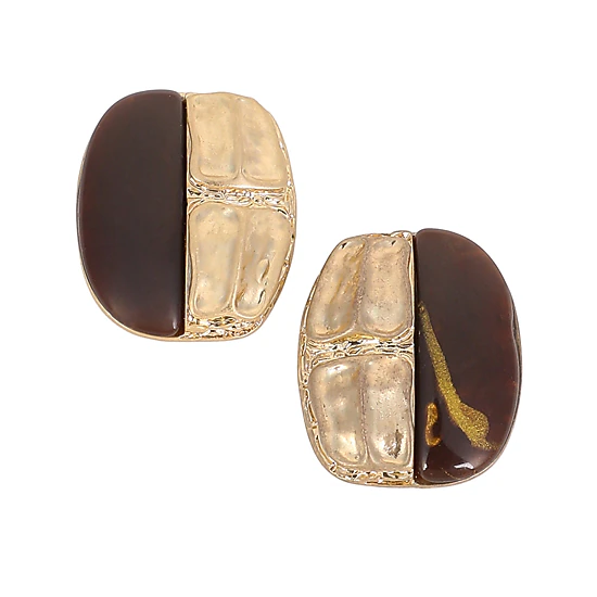 SOHI Women's The Nefertiti Statement Earrings - Antique Gold