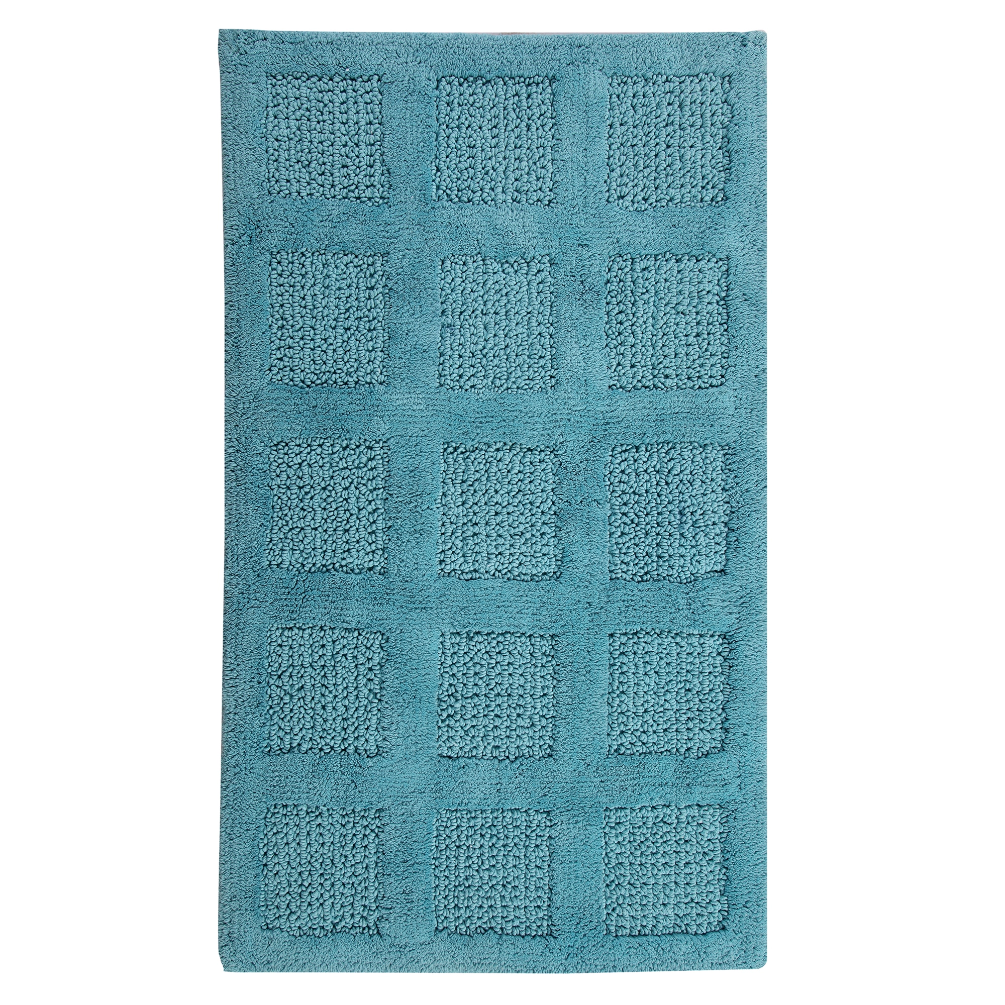 Square Honeycomb 100% Cotton Reversible Bath Rug by Knightsbridge