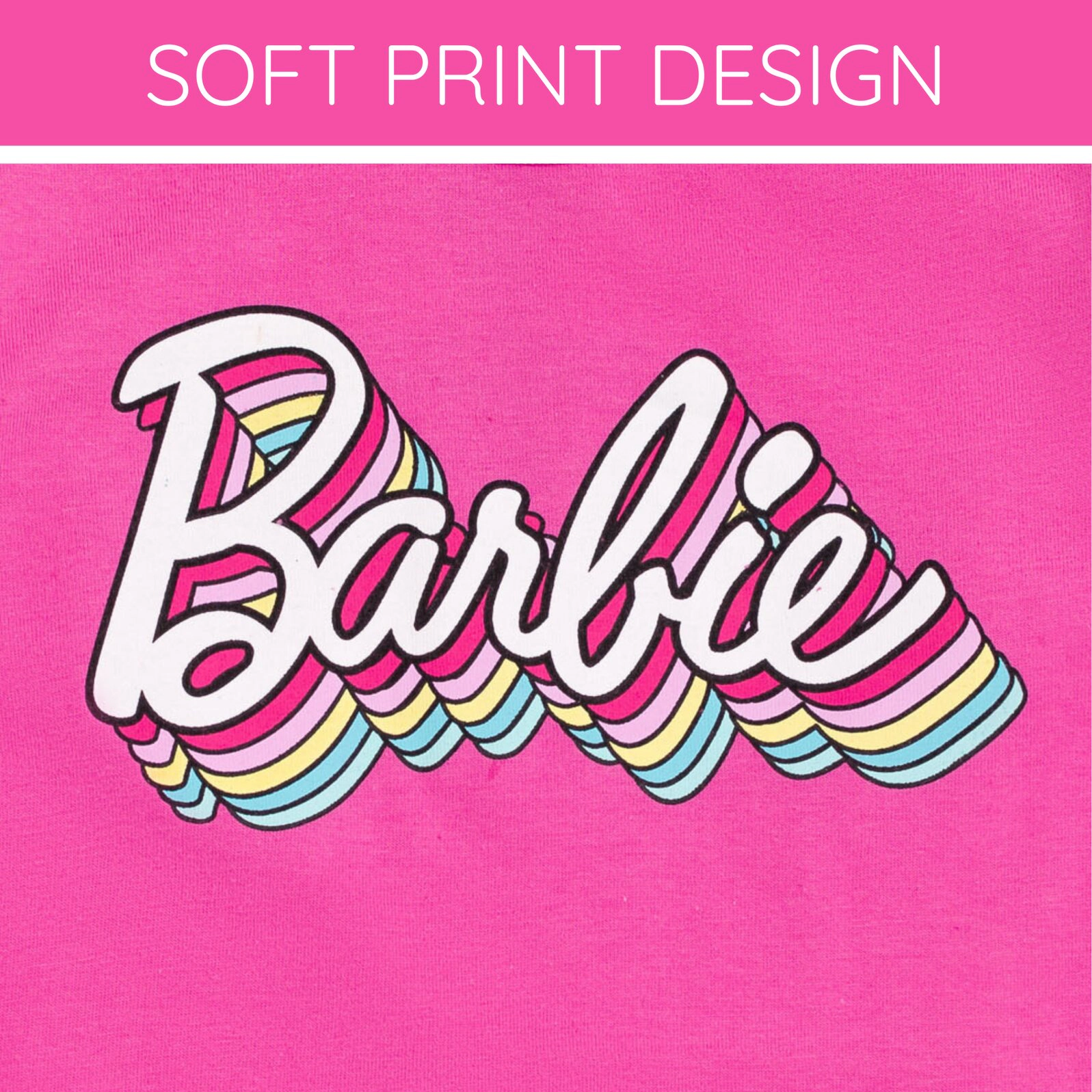 Barbie Girls' Sensory Friendly 2-Pack T-Shirts