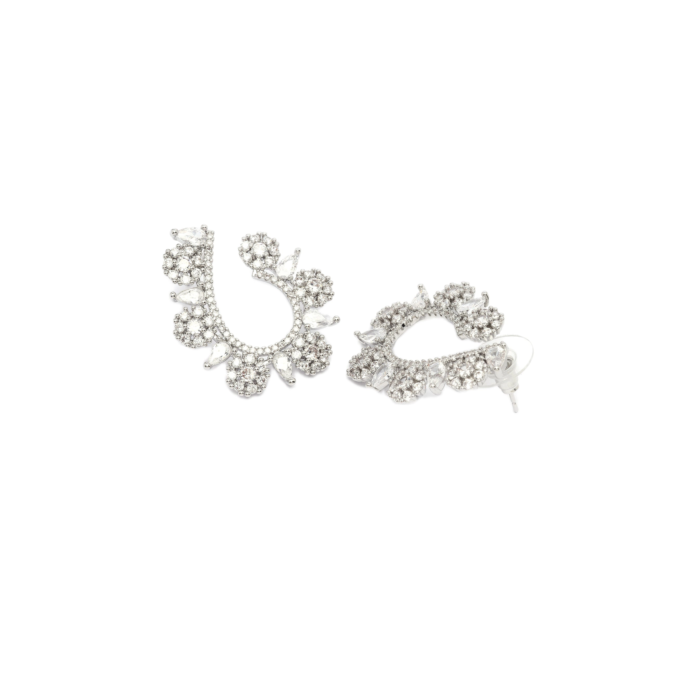 AGP PARIS Dainty Floral Womens Necklace and Earrings Set