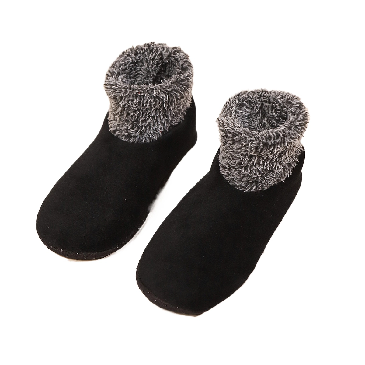 Winter Plush Cuffs Ankle Slipper Socks for Women