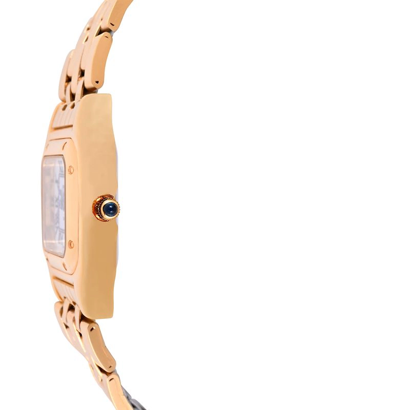 Peugeot Womens 20x22mm Gold-Tone Panther Link Bracelet Watch