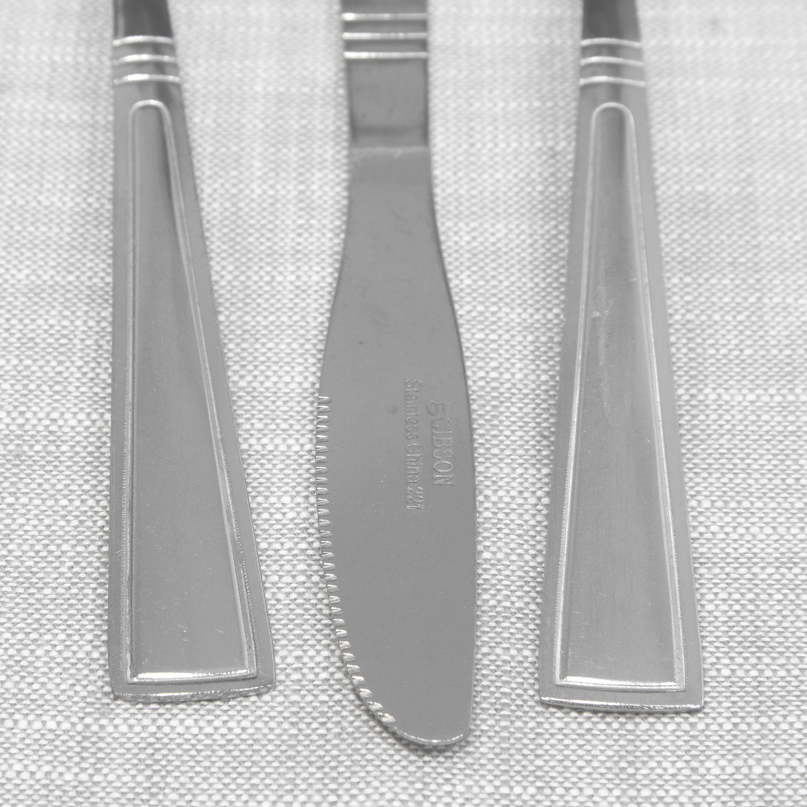 Gibson Home Creston 20-Piece Flatware Set with Tumble Finish