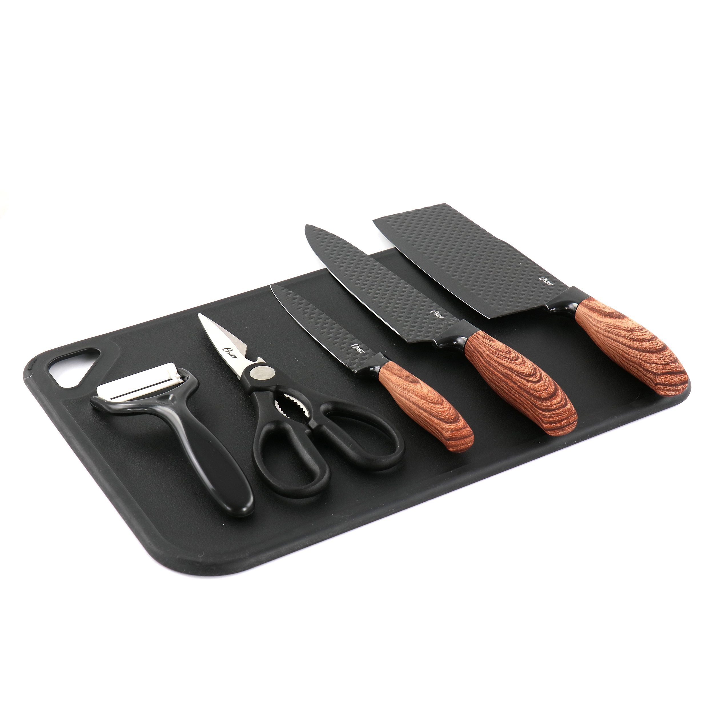 Oster Gunderson 6 Piece Black Stainless Steel Cutlery Set