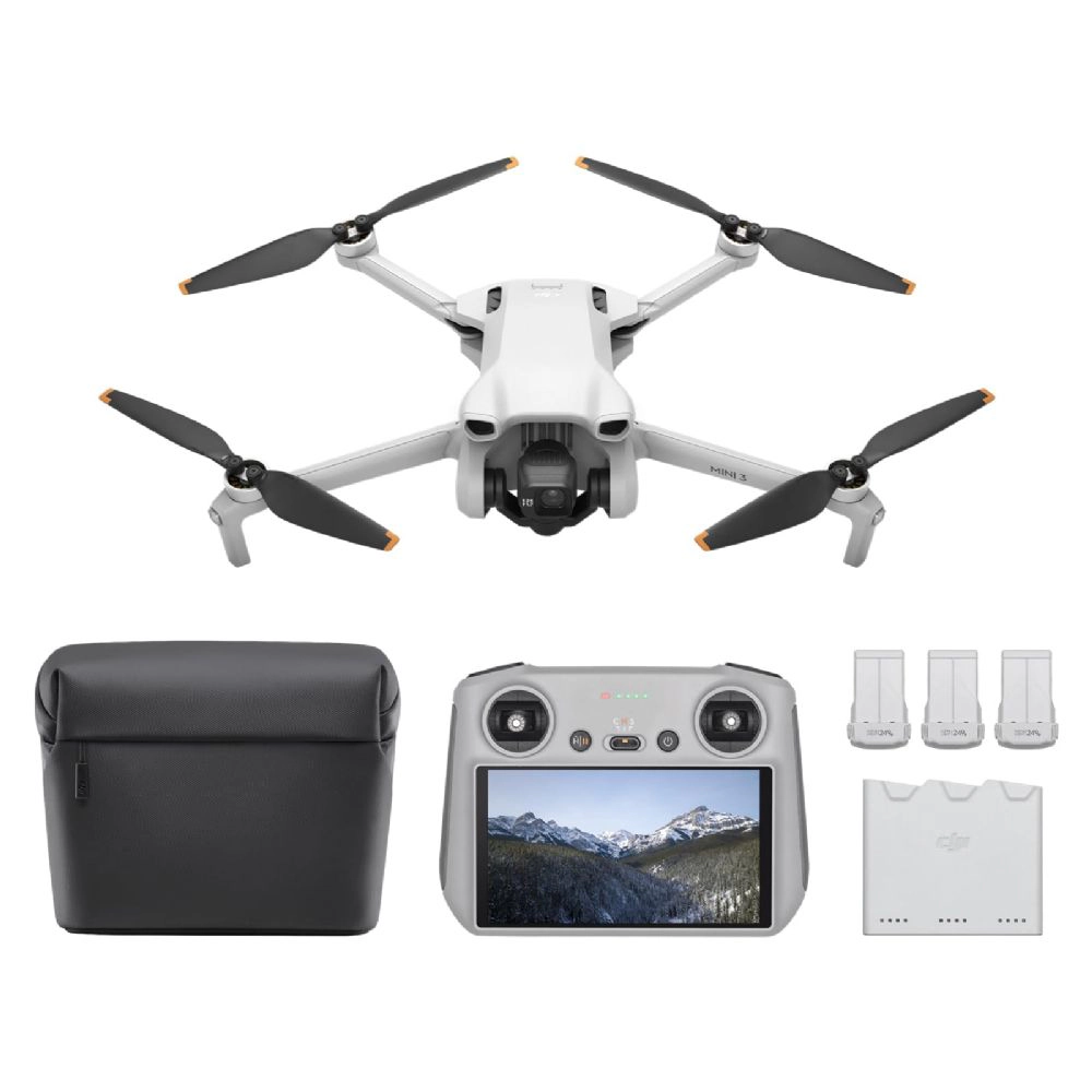 DJI Mini 3 Fly More Combo (DJI RC), Drones with Camera for Adults 4K, 3 Batteries for 114-min Flight Time, Vertical