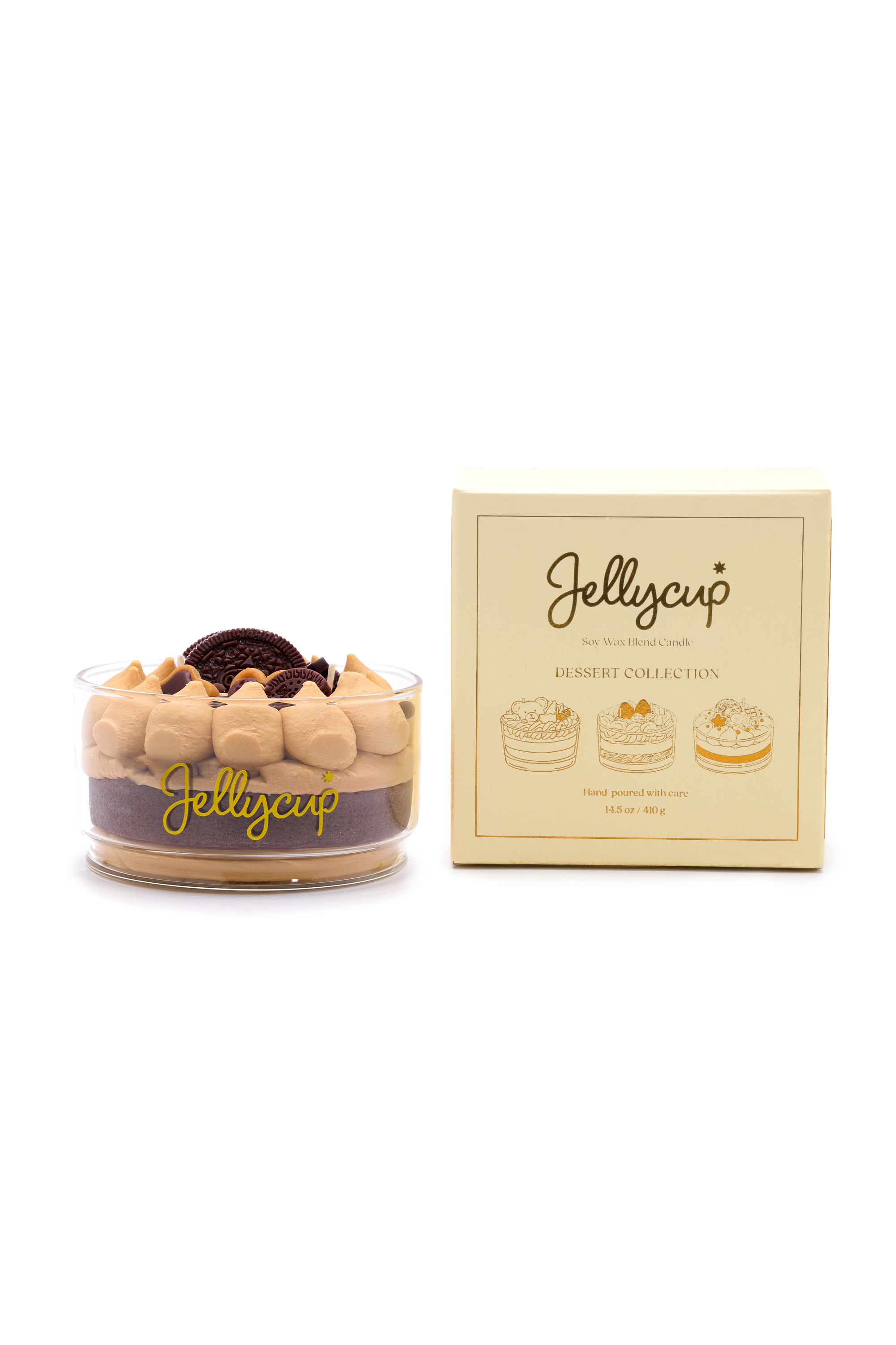 Jellycup Unisex Triple Chocolate Scented Cake Soy Wax Candle