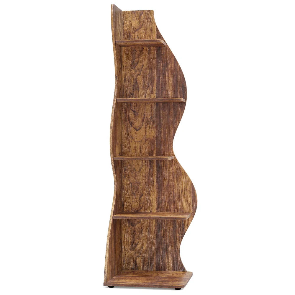 Tribesigns 5-Tier Corner Shelf, Modern Wall Bookshelf Bookcase