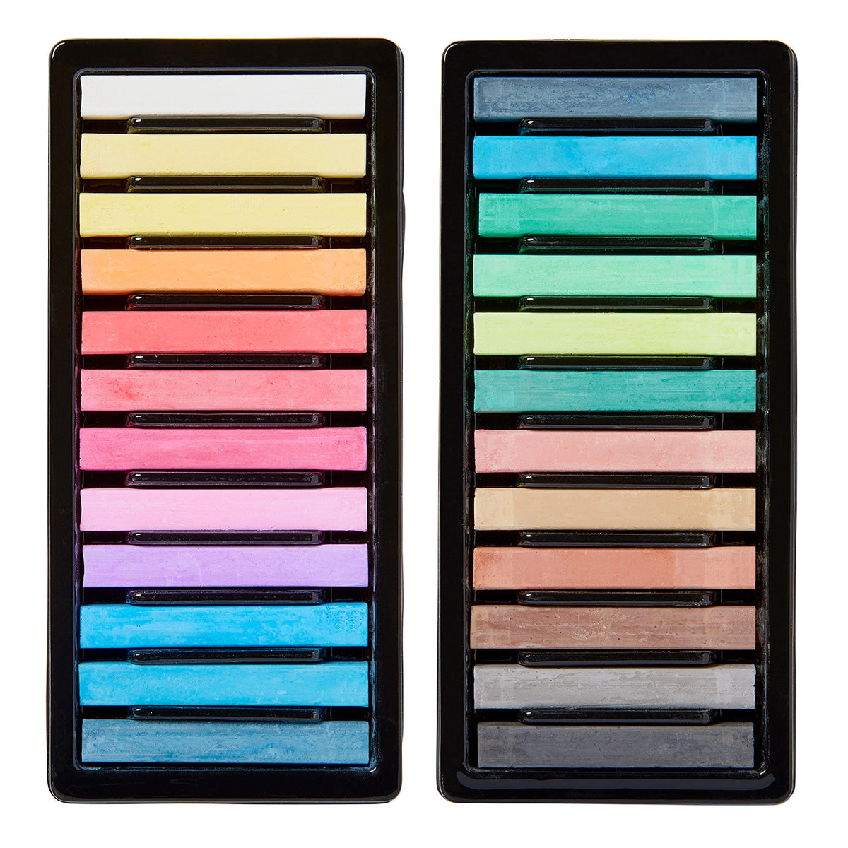 KINGART Square Chalk Pastels 24 pc, Multicolor