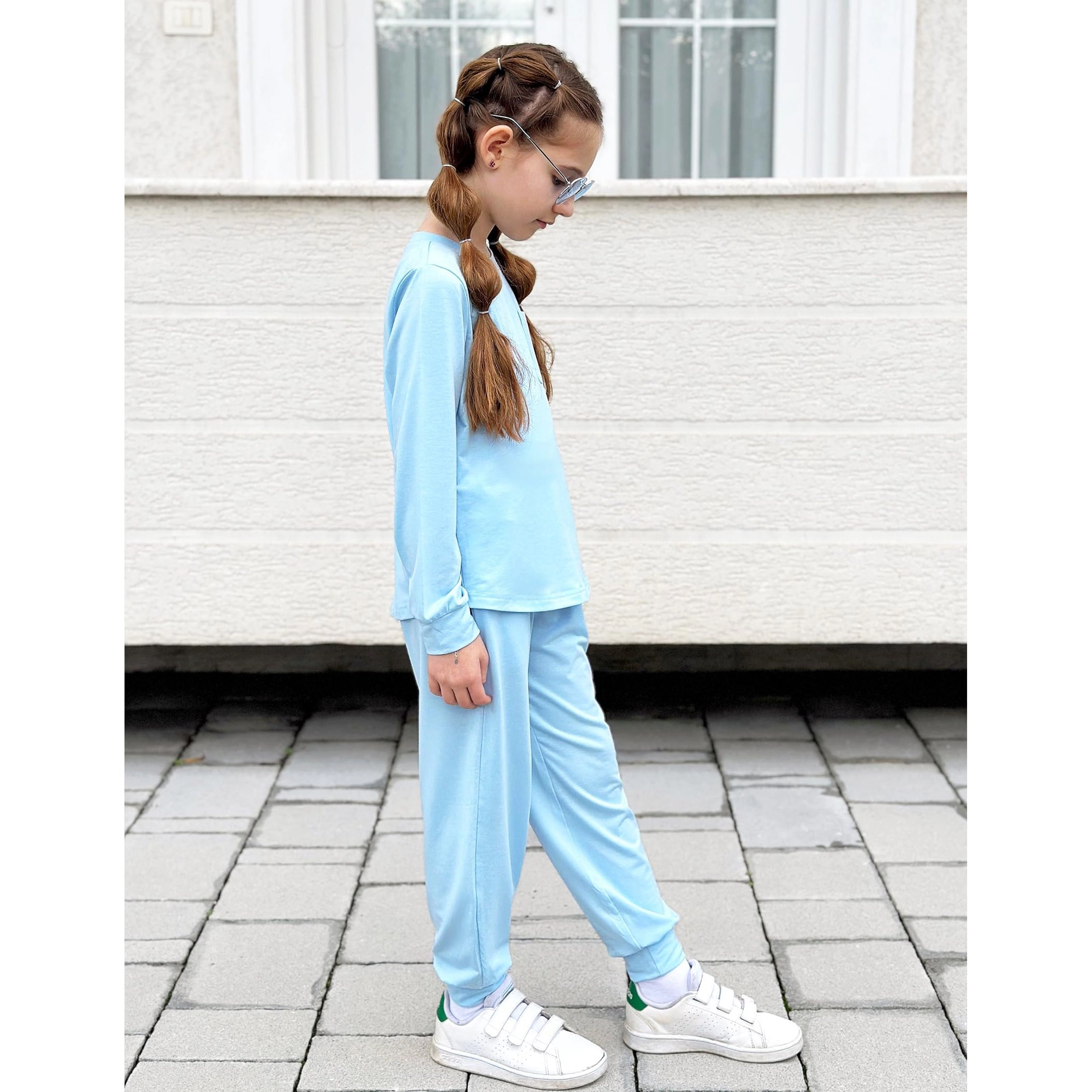 Arshiner Pajamas For Girls Long Sleeve Set Soft Lounge Sets Ankle Cuff Sleepwear
