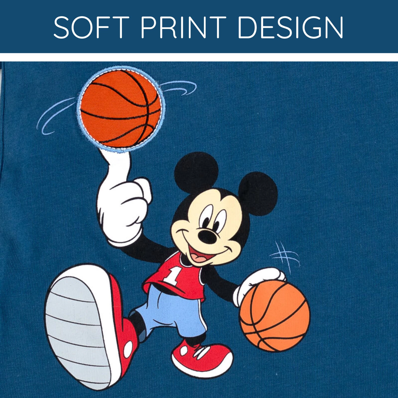 Disney Boys' T-Shirt and French Terry Shorts Set