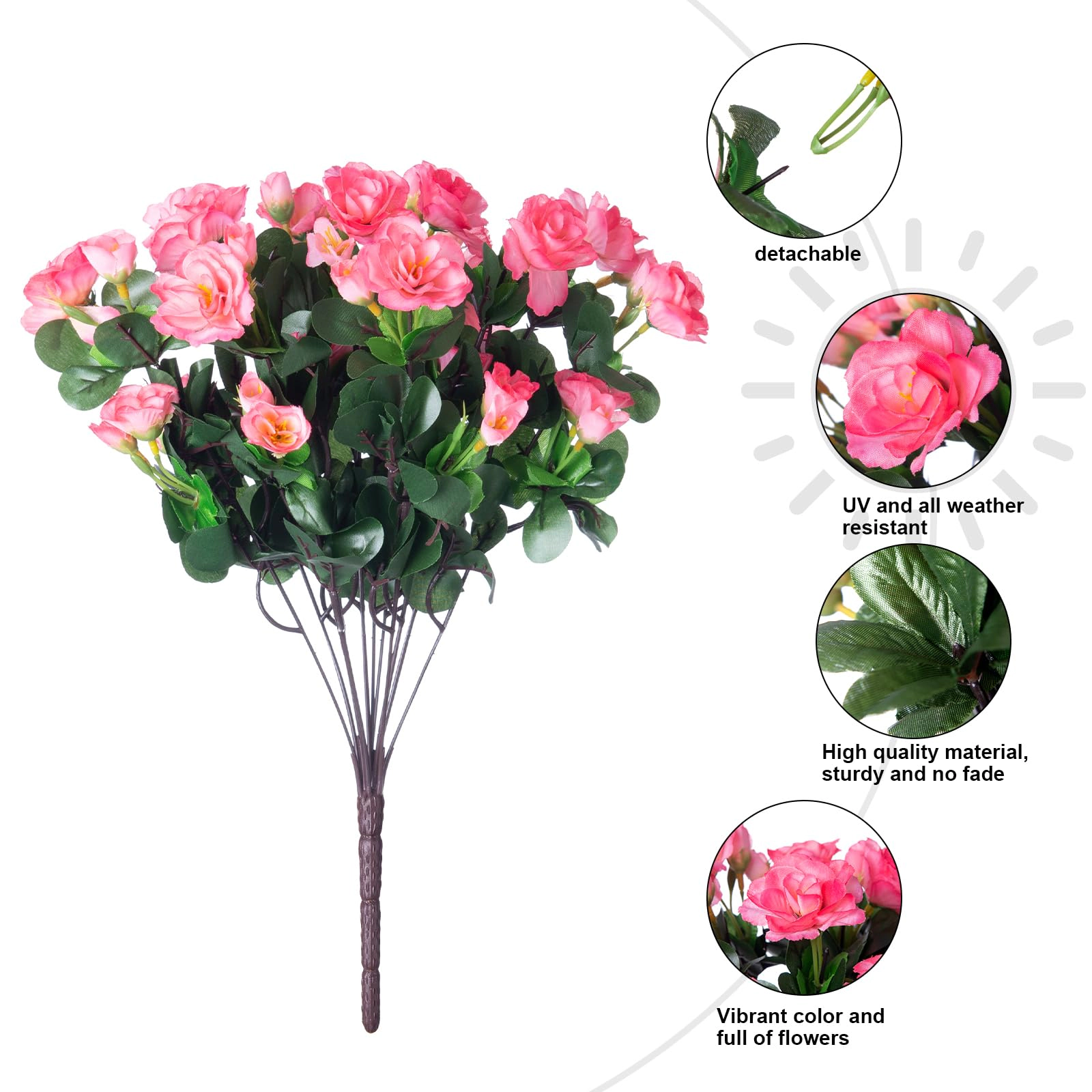 PUPWE Artificial Gerbera Flowers Outdoor UV Resistant