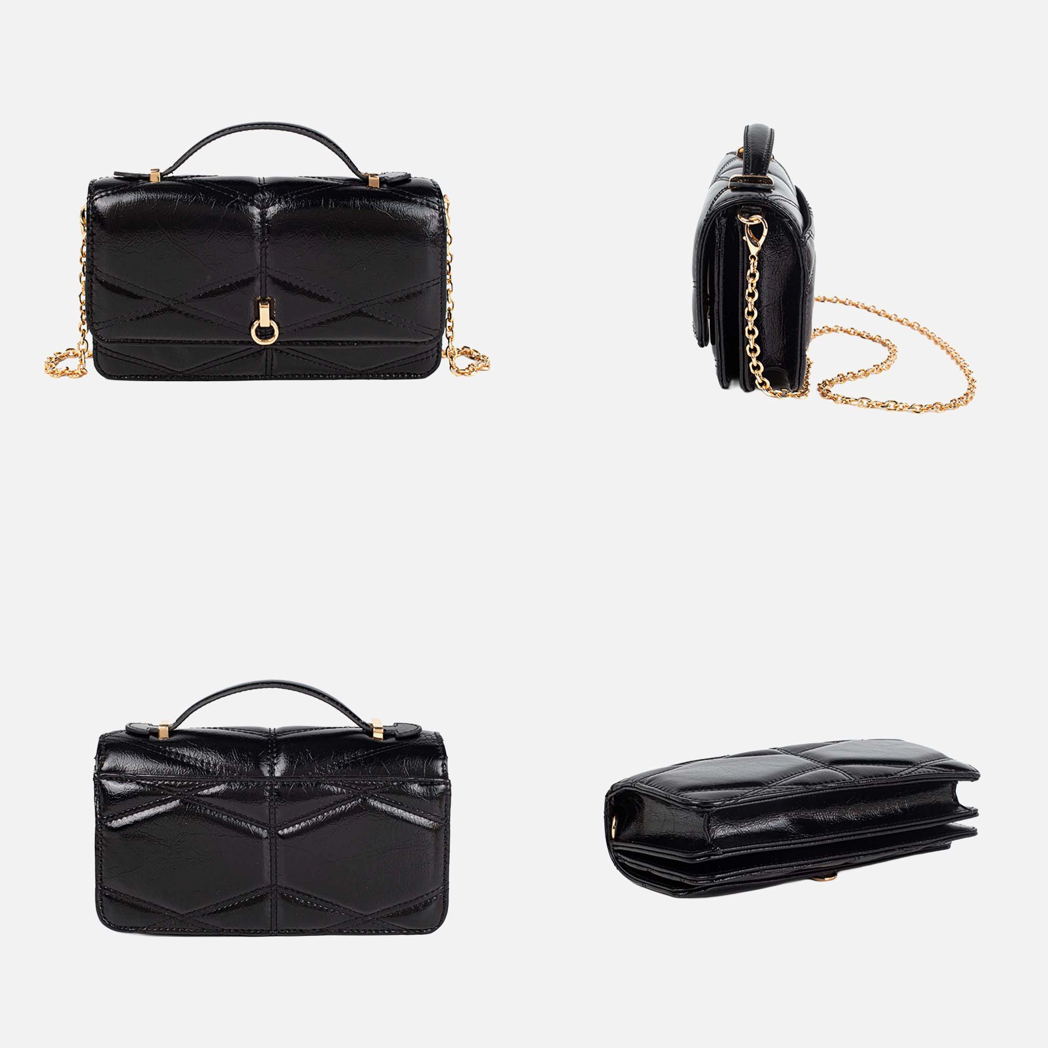 J'OMOR by Mia Faux Leather Crossbody Bag - Magnetic Snap, Card Slots, Detachable Strap