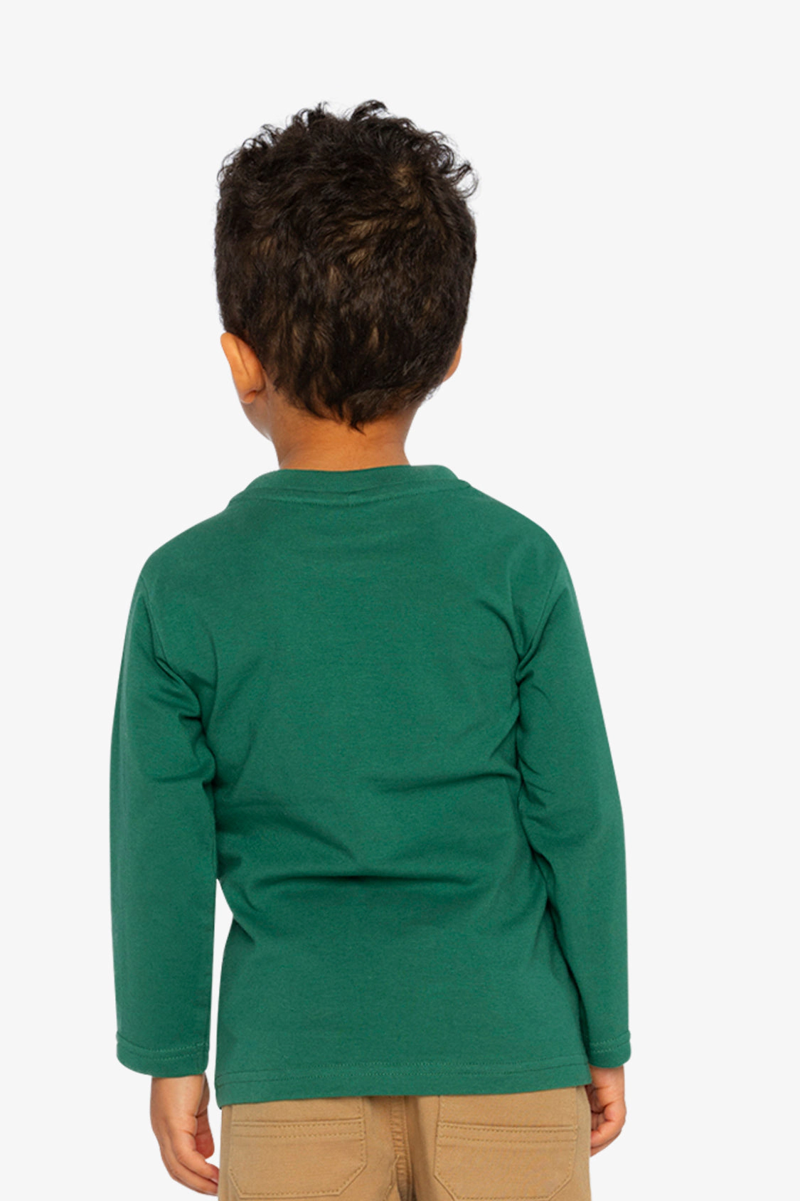 Deux par Boys Long Sleeve Organic Cotton Dino Appliqué T-Shirt