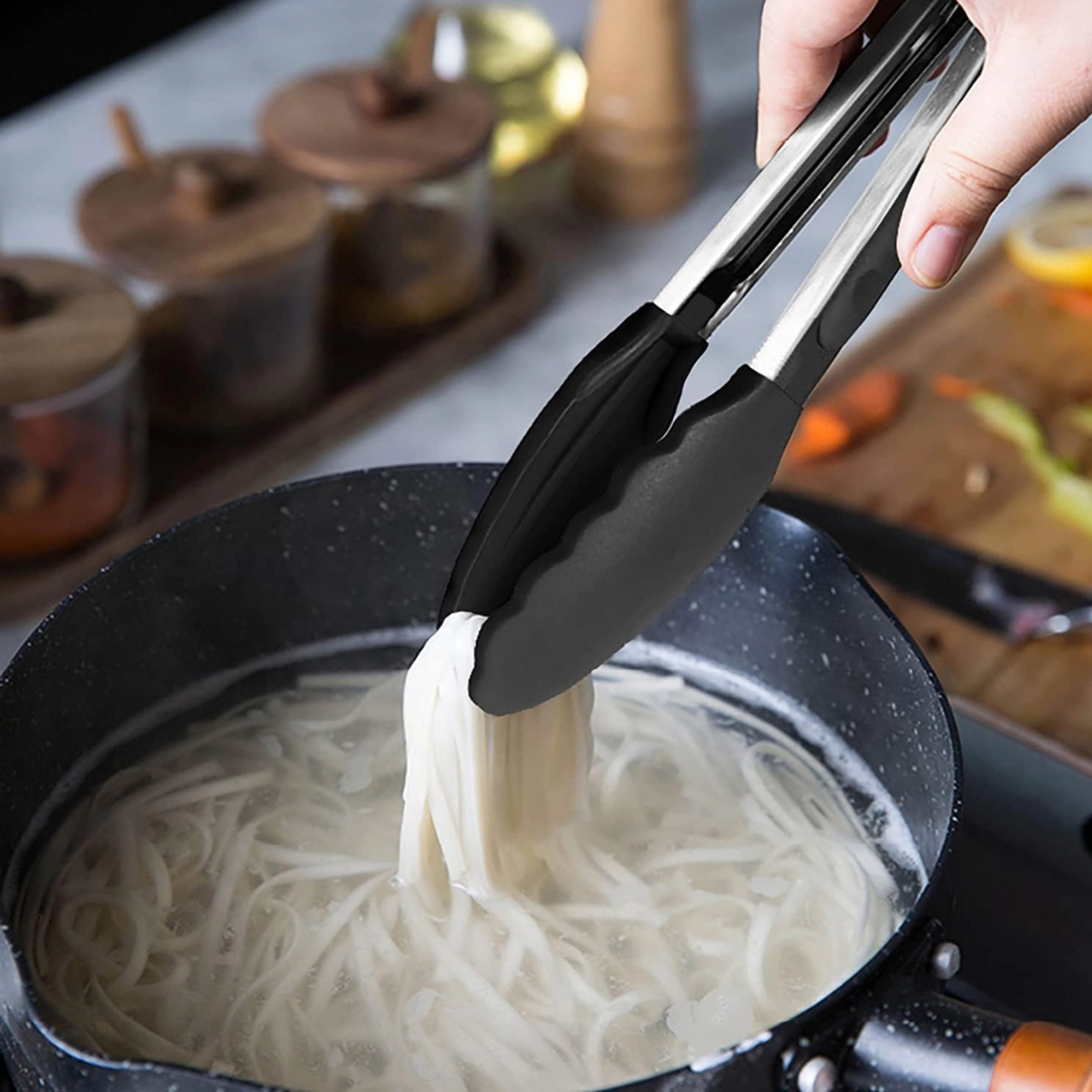 Stock Preferred Pack of 3 Stainless Steel Mini Silicone Serving Tongs 7 Inch