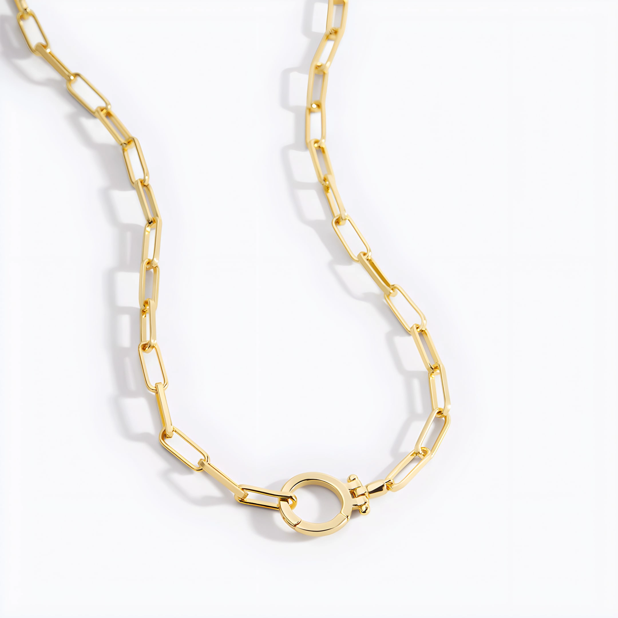 Mint & Lily Women's Mint Paperclip Necklace