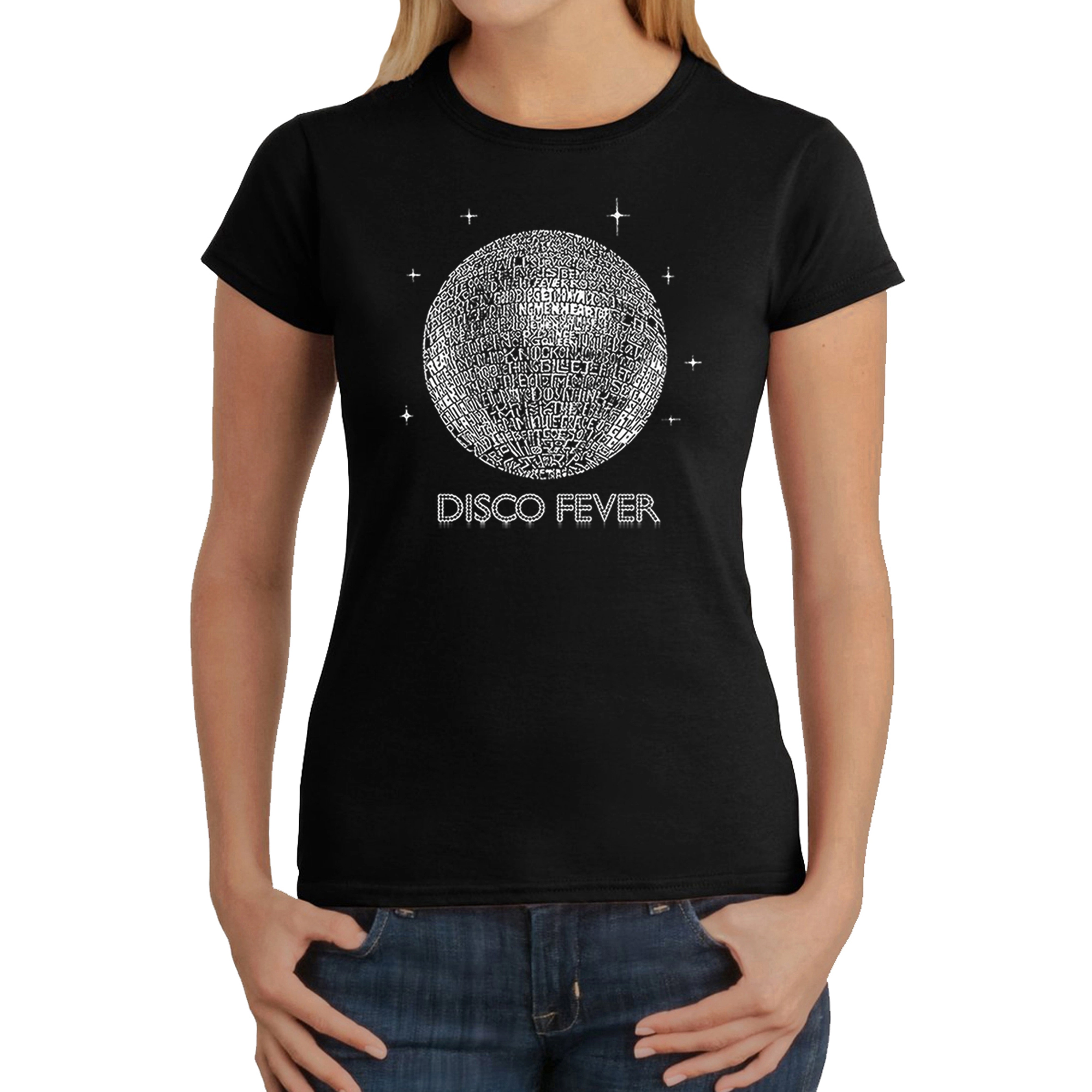 LA Pop Art Women's Word T-Shirt - Disco Ball