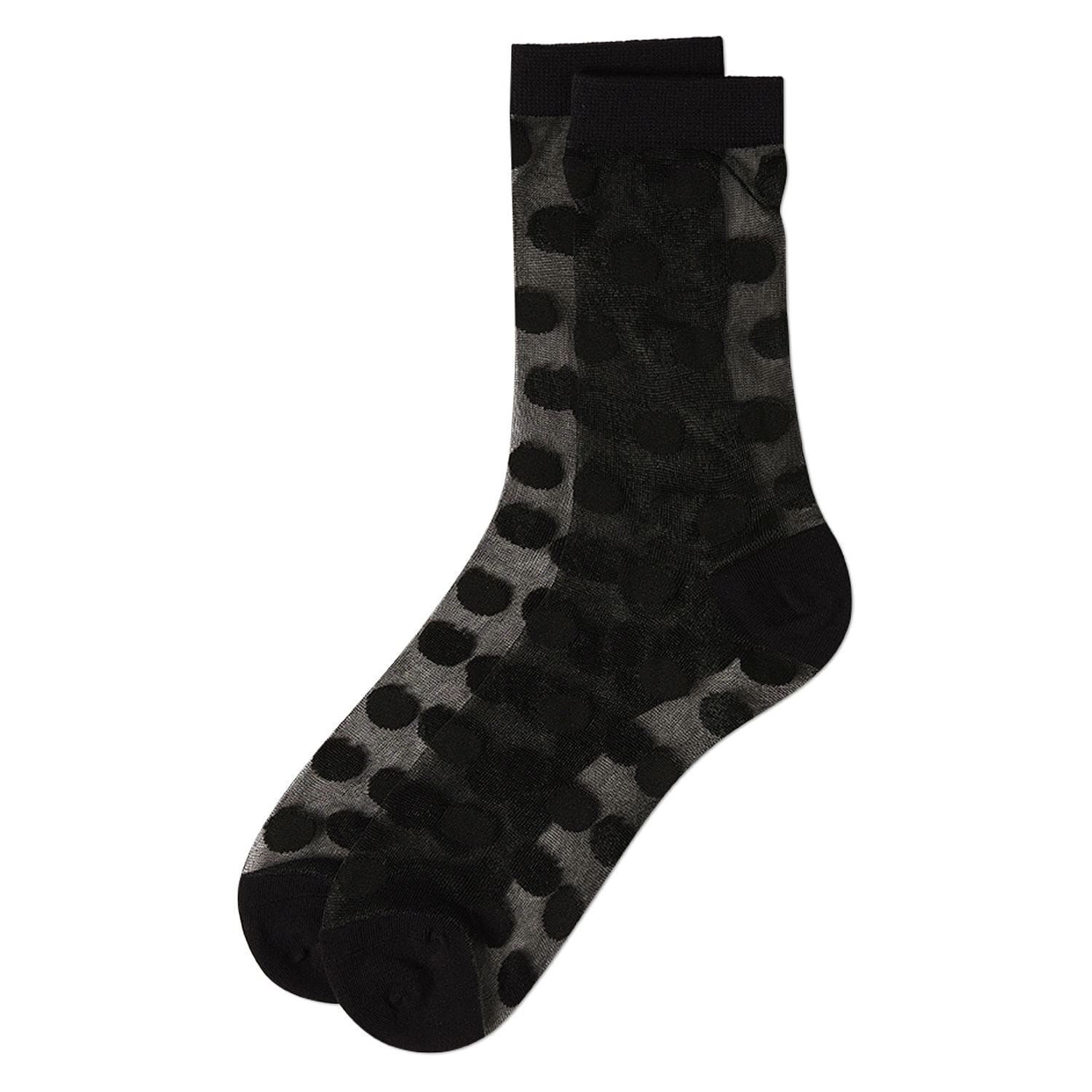 MeMoi Women's Polka Dot Sheer Crew Socks