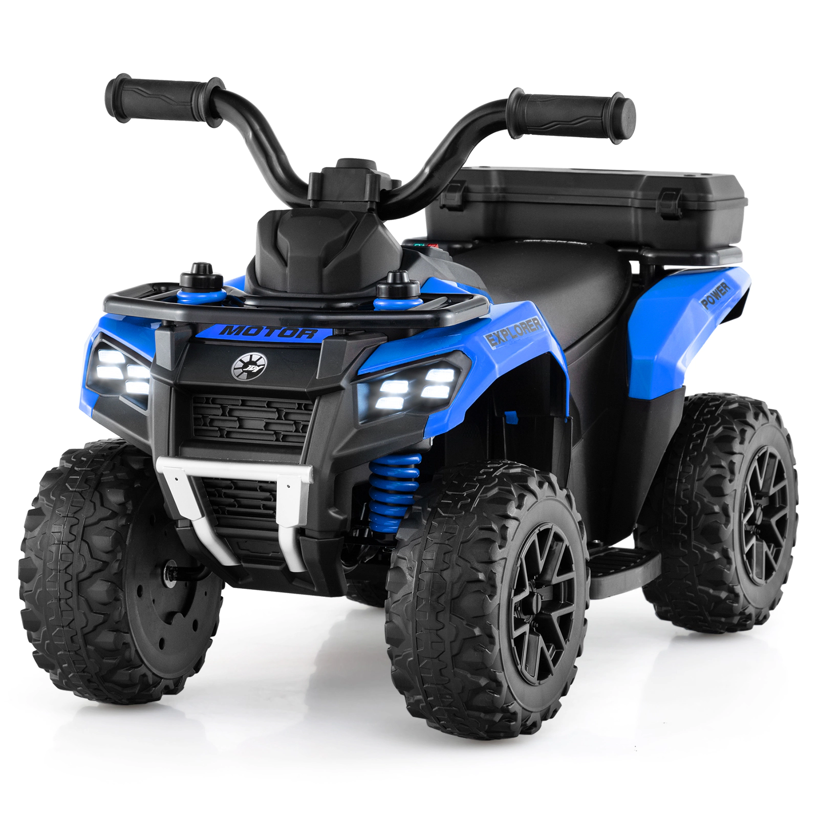 Costway 6V Toddler Ride On Electric Car ATV with Lights & Music USB Port Storage Box Toy