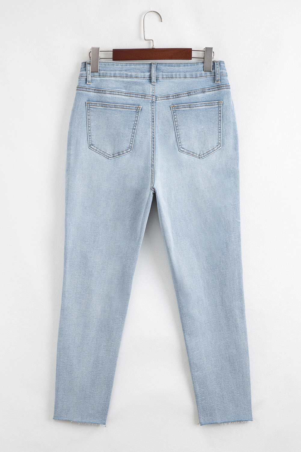 Threaded Pear Women's Kimberly Length Distressed Skinny Jeans
