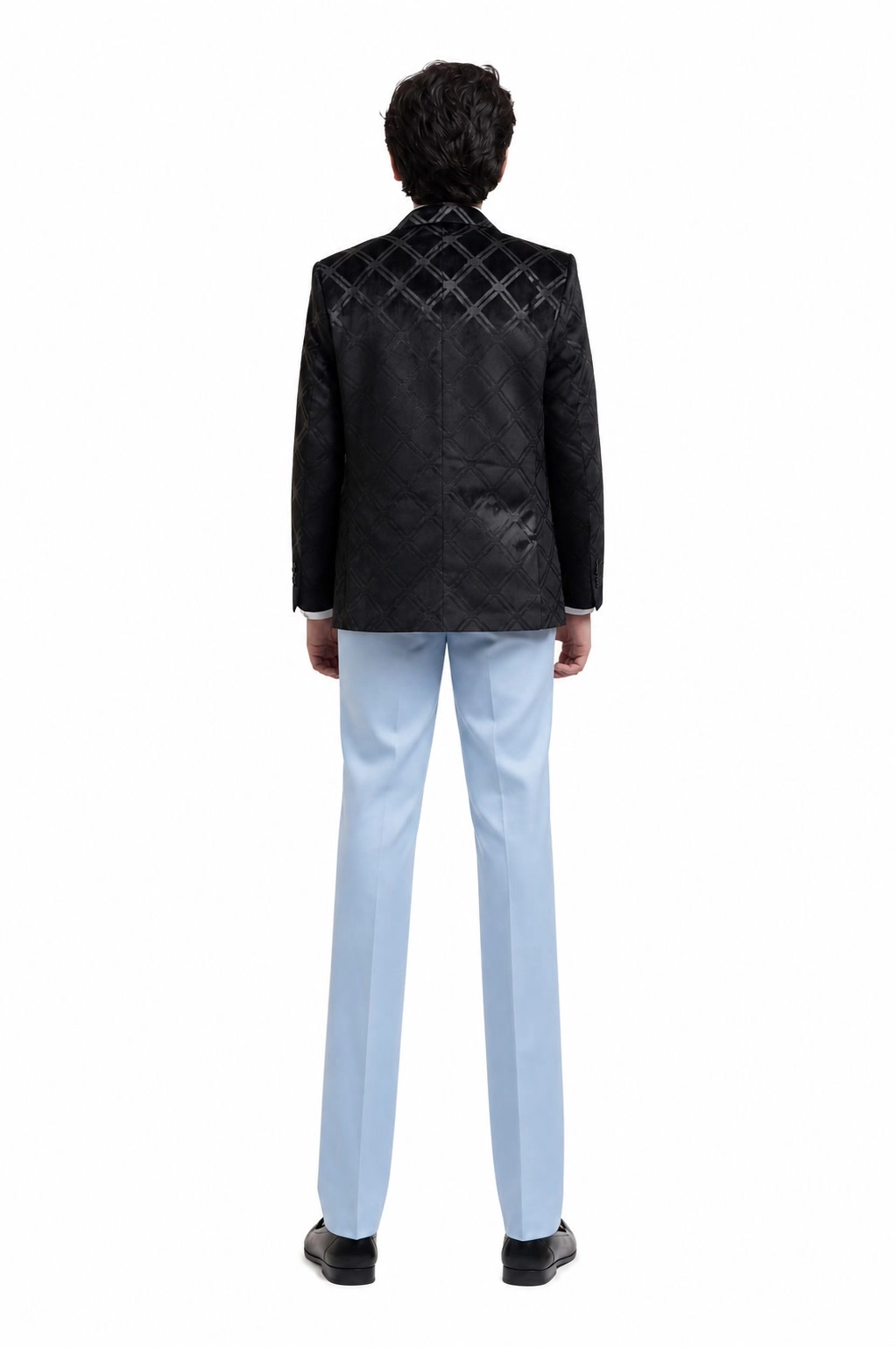 Elie Balleh Boys Slim Fit Plaid Jacket