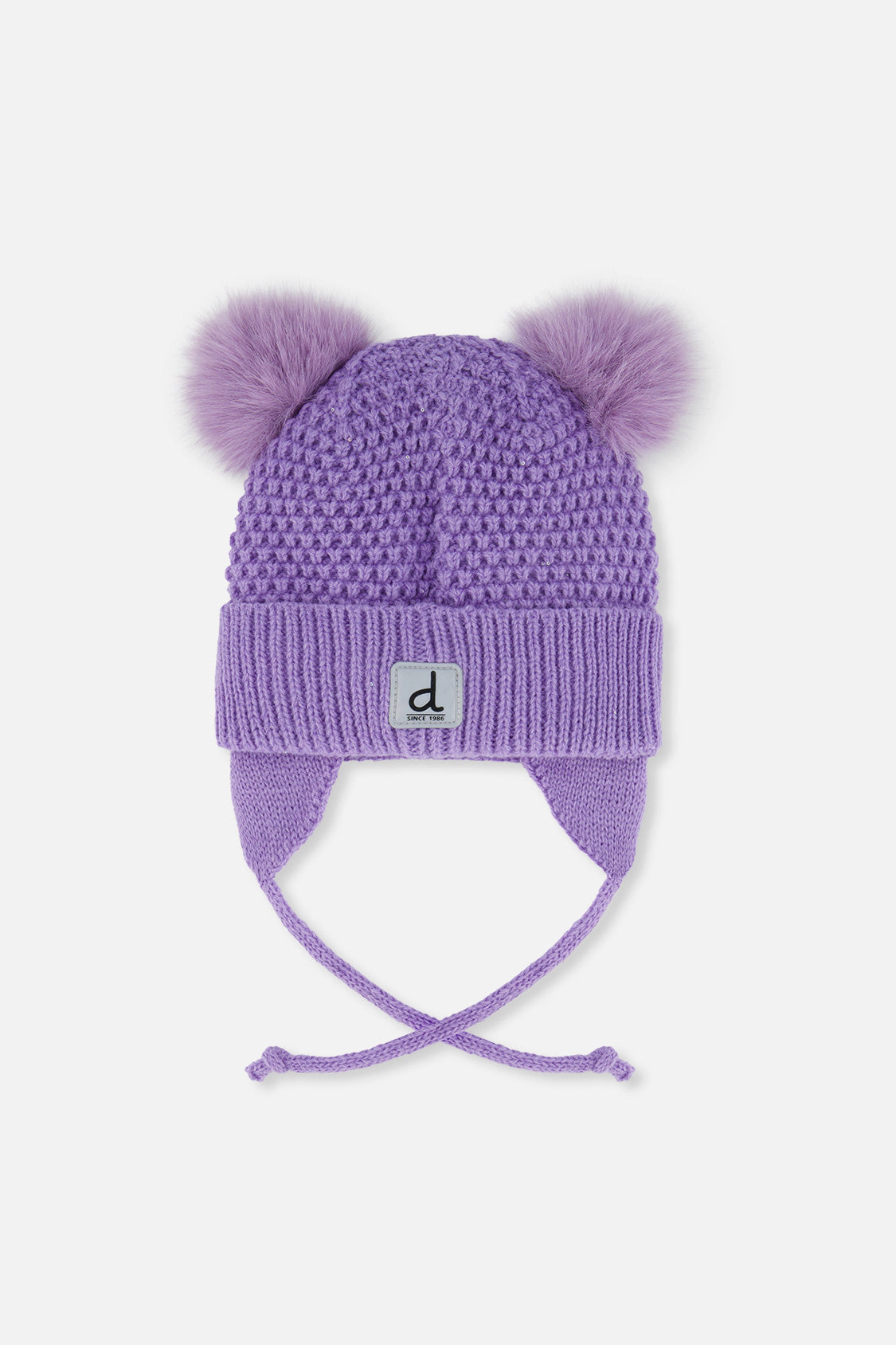 Deux par Girls Cat Face Winter Knit Hat with Ears