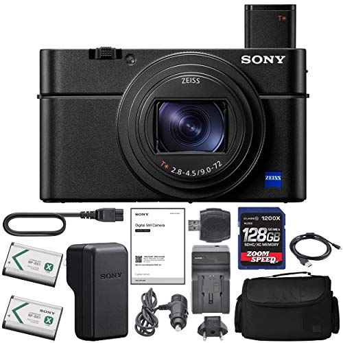 Sony Cyber-Shot DSC-RX100 VII Digital Camera (DSC-RX100M7) + AOM 128GB Bundle Package Kit