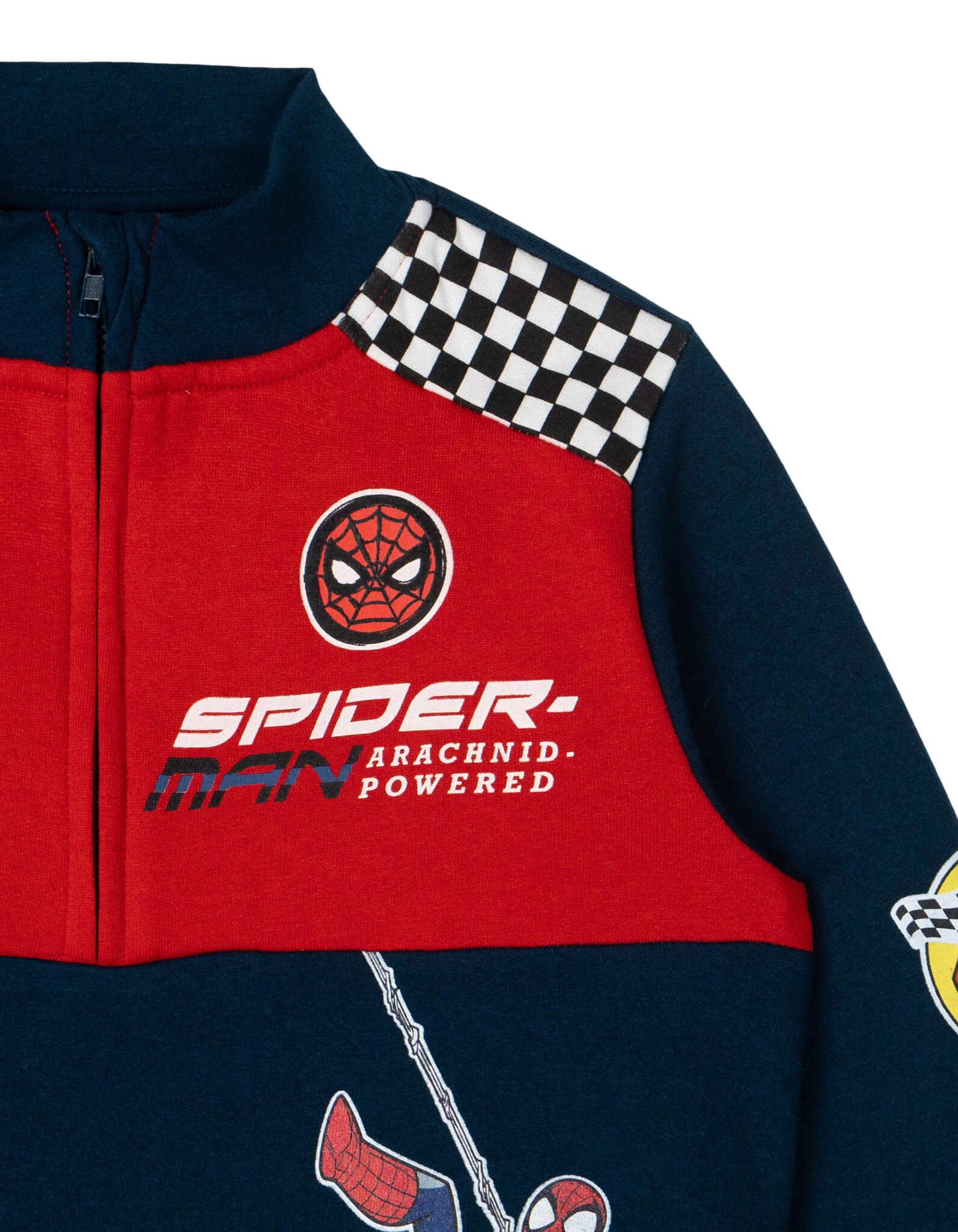 Marvel Spider-Man Boys' Racing Fleece Quarter Zip Sweatshirt