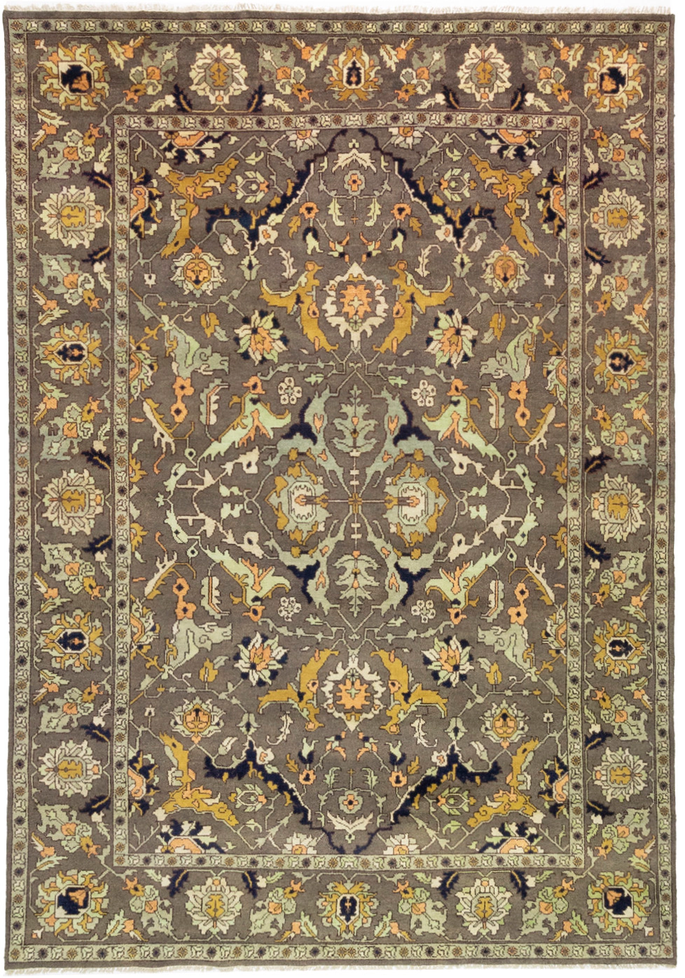 Magic Rugs Brown Floral 10X14 Chobi Serapi Oriental Rug
