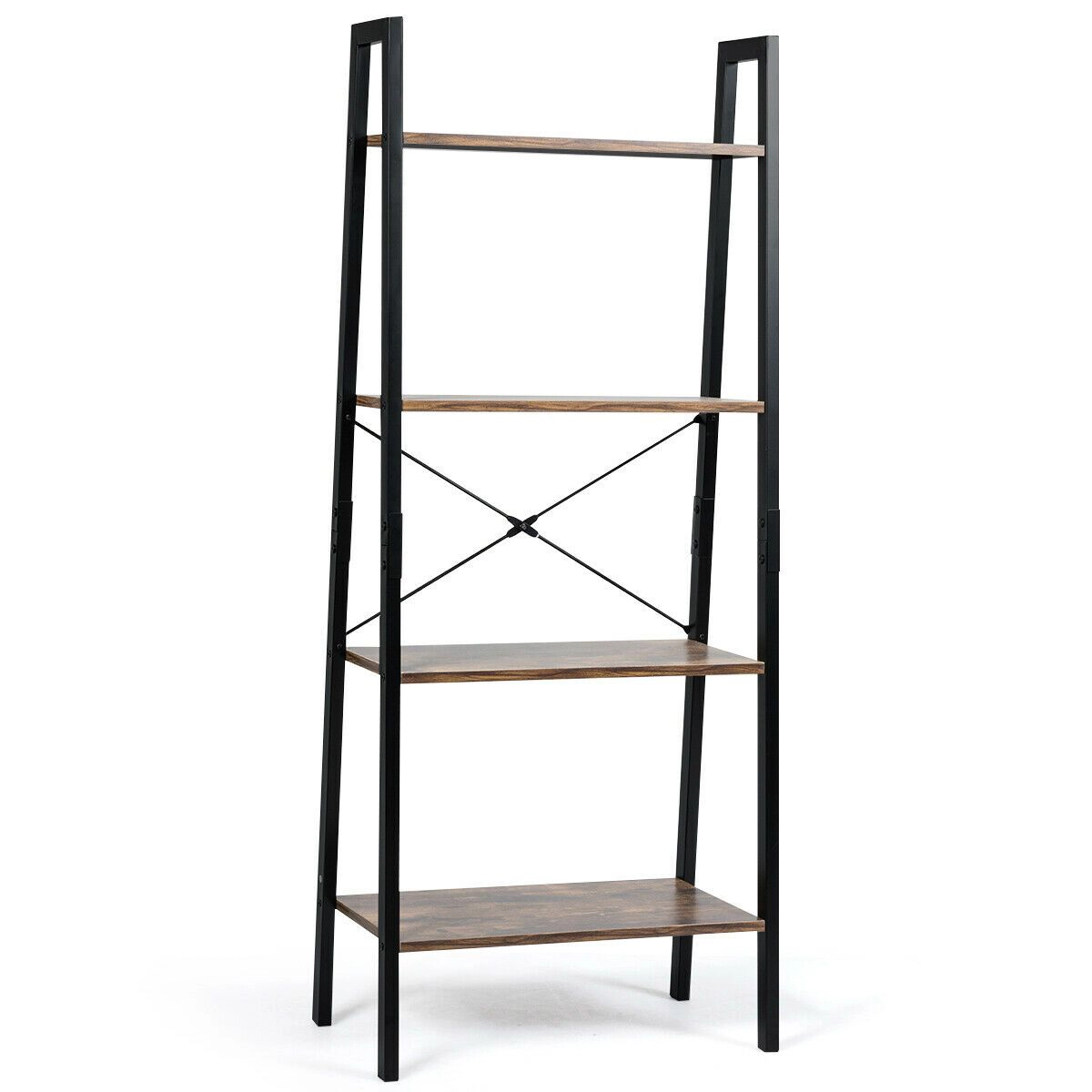 SlickBlue Modern 4-Tier Ladder Shelf with Open Storage
