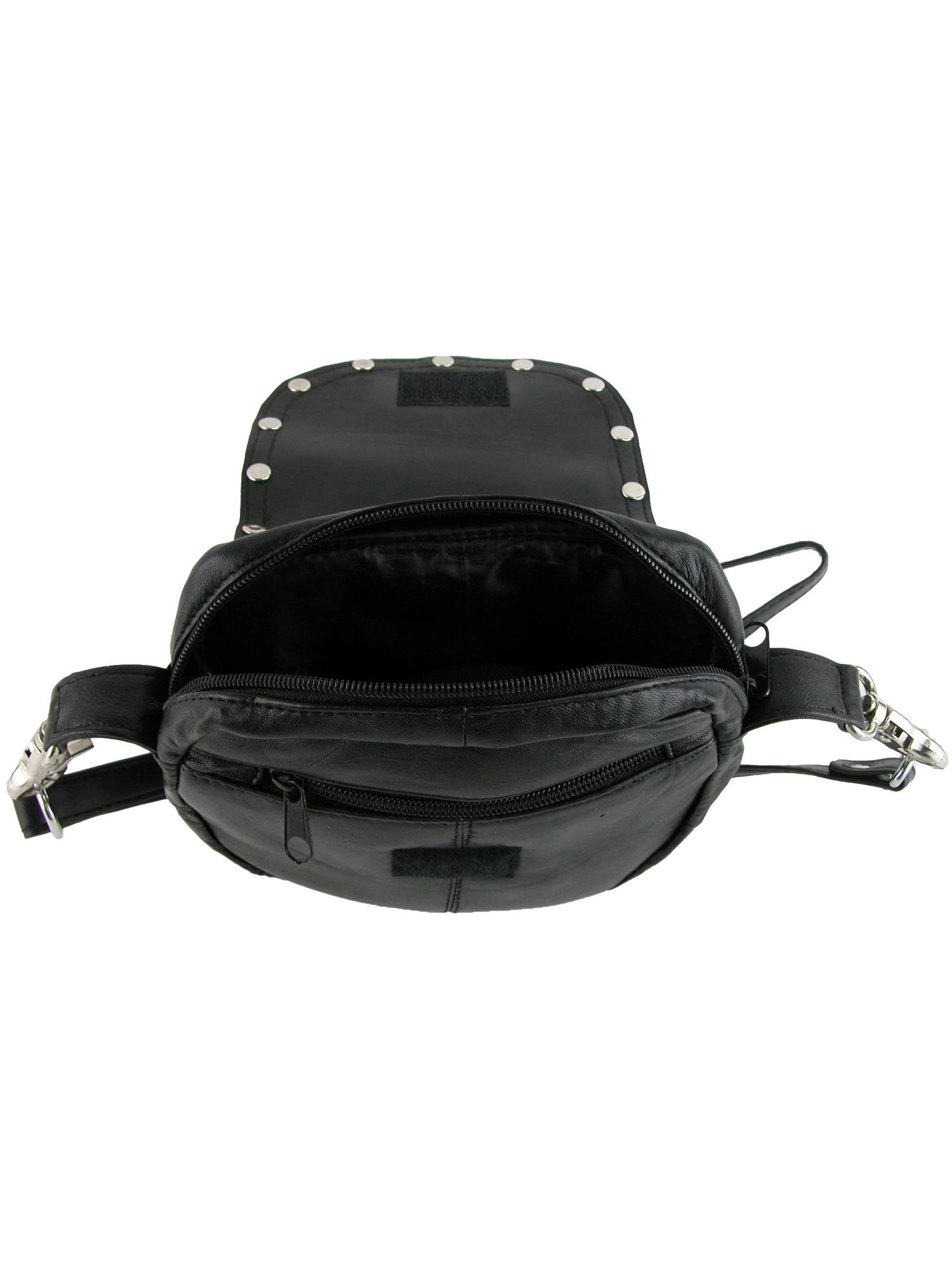 CTM Leather Studded Biker Belt Waistpack