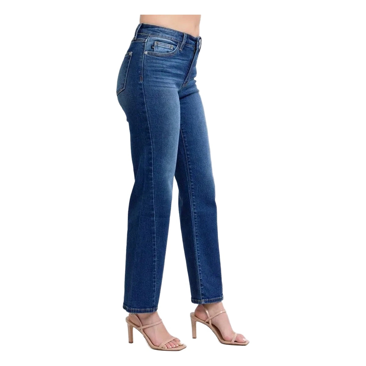 Judy Blue Full Size Side Seam Detail Straight Jeans with Pockets