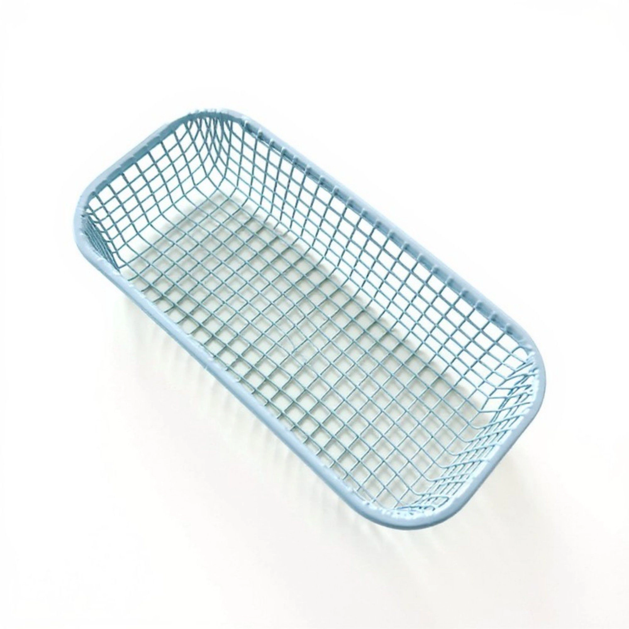 Alilang Women 2-Piece Rectangular Mesh Storage Basket Set with Open Grid Design 6x4x2in