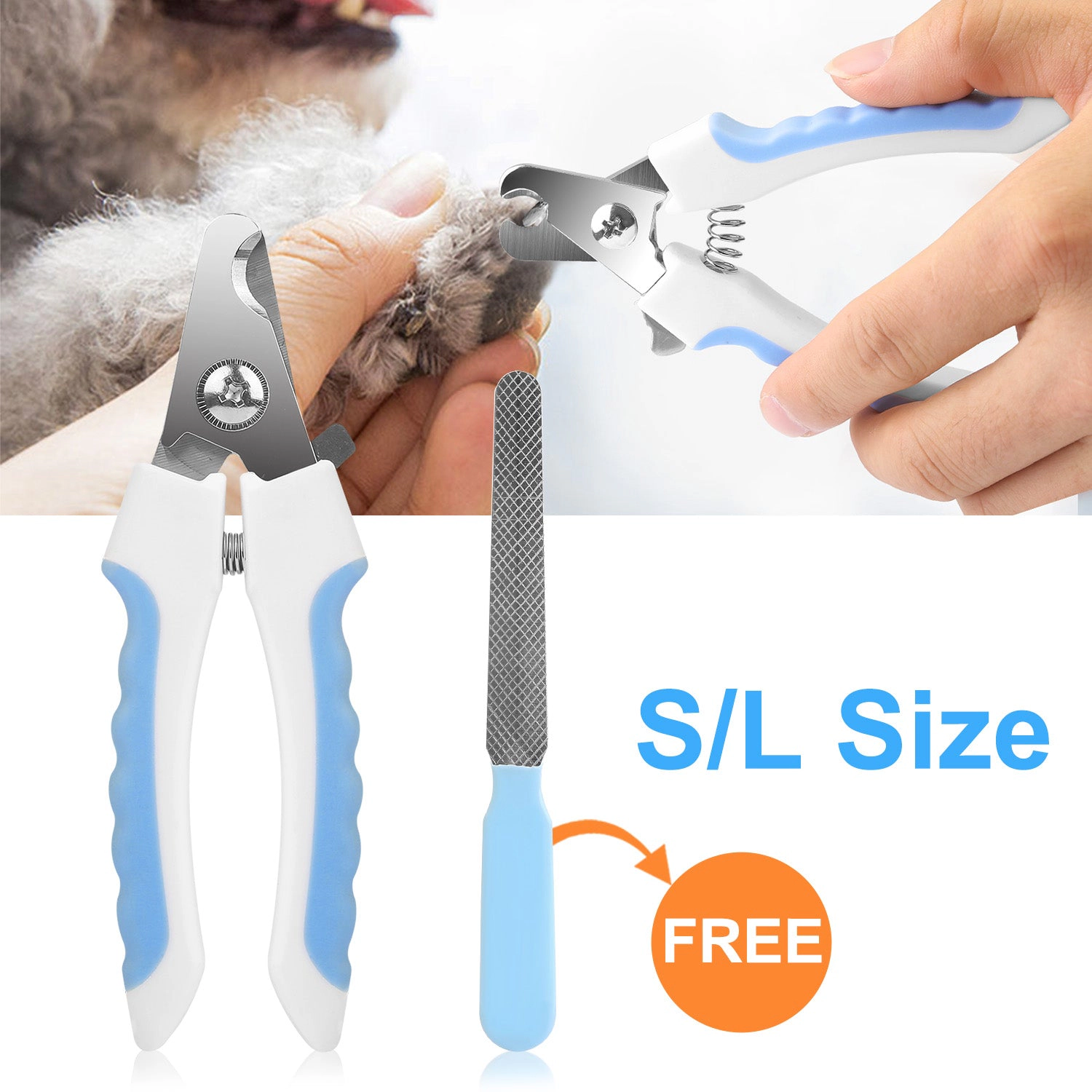 GBruno Stainless Steel Dog Nail Clippers With File