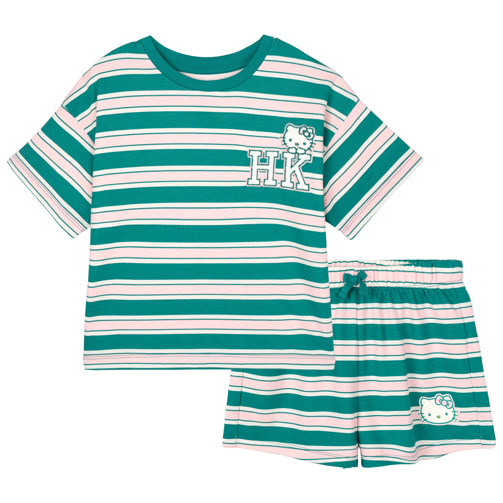 Hello Kitty Girls' Fleece Tee and Shorts Set