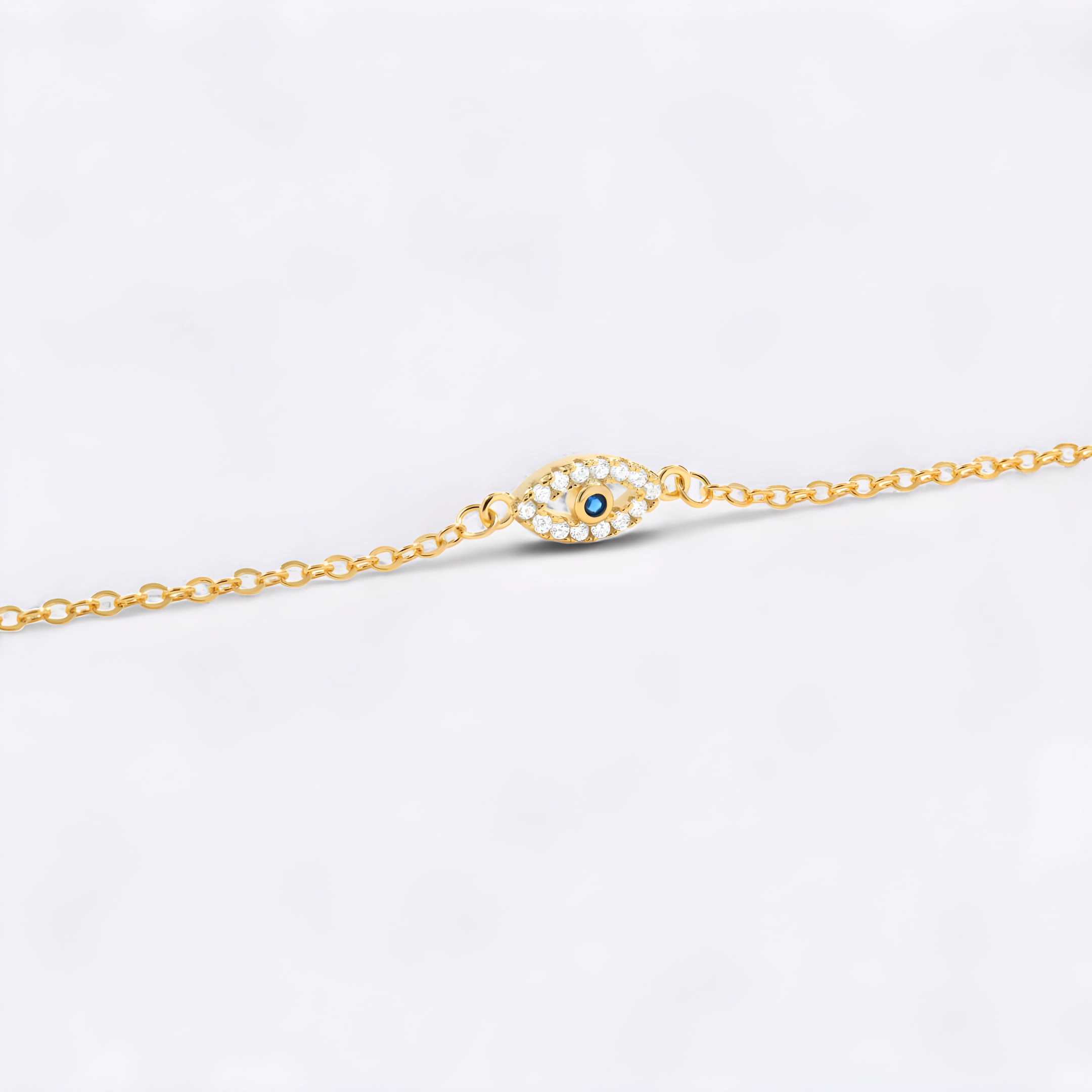 Mint & Lily Women's Dainty Evil Eye Charm Bracelet