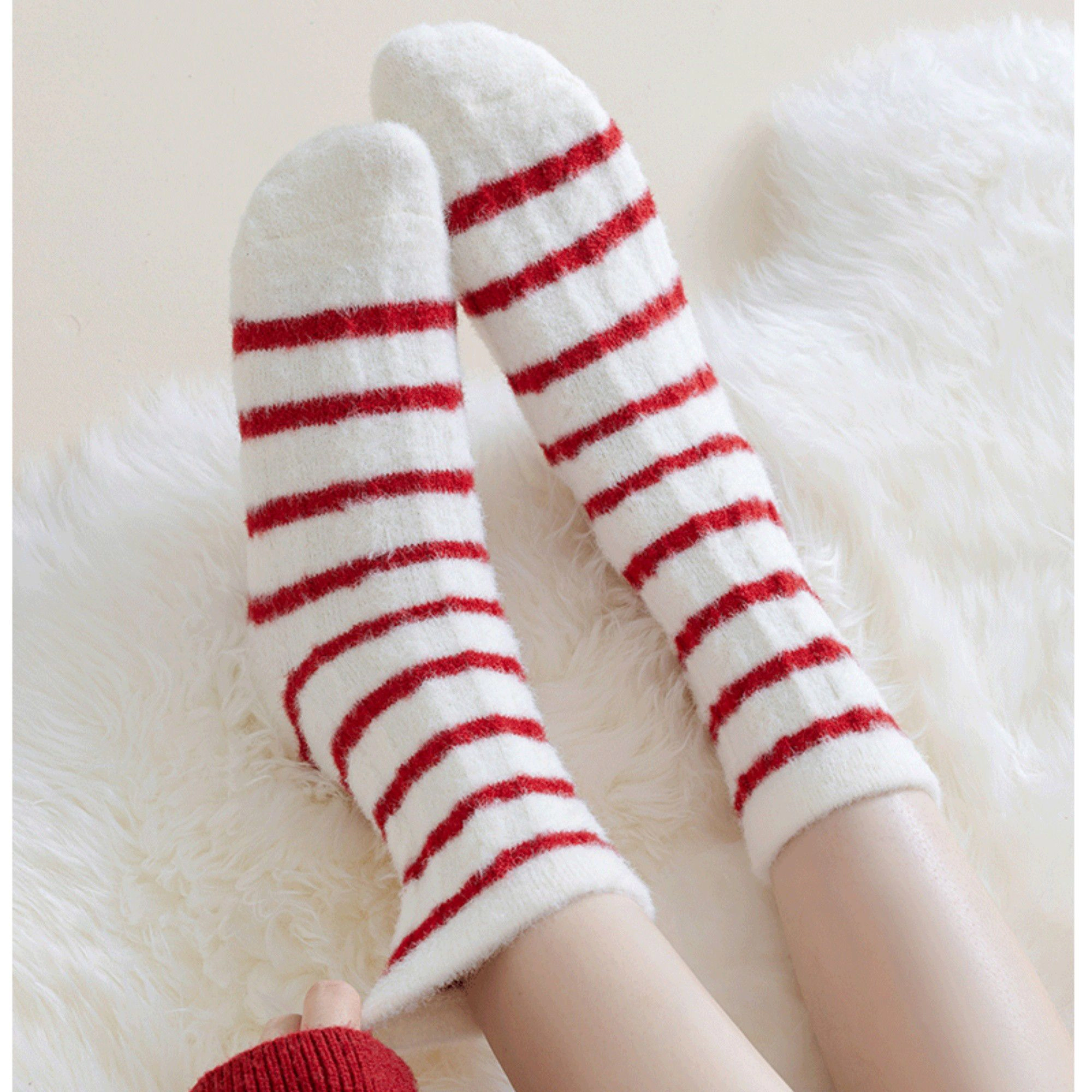 Anna-Kaci Women's 3-Pair Plush Cable Knit Cozy Crew Socks