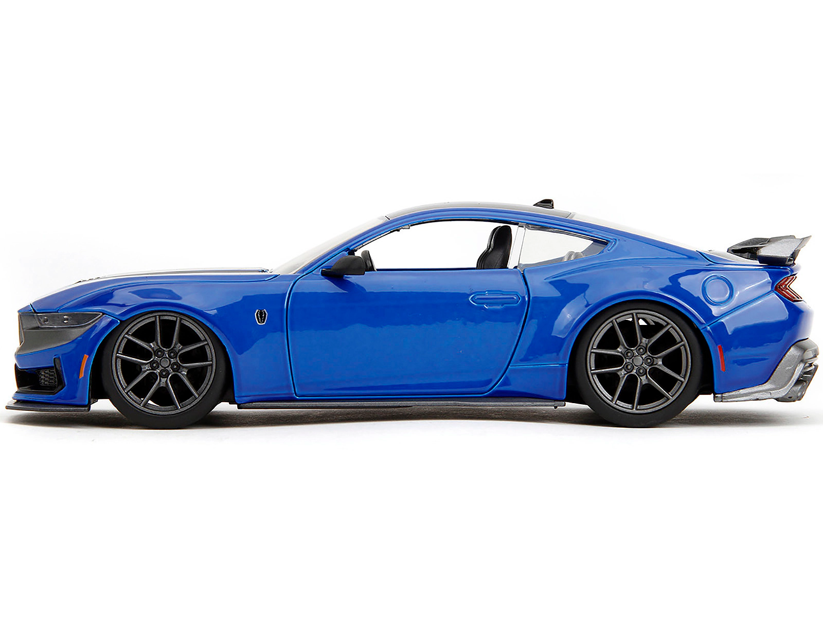 Jada 2024 Ford Mustang Dark Horse Blue Metallic with Black and Gray Stripes "Bigtime Muscle" Series 1/24