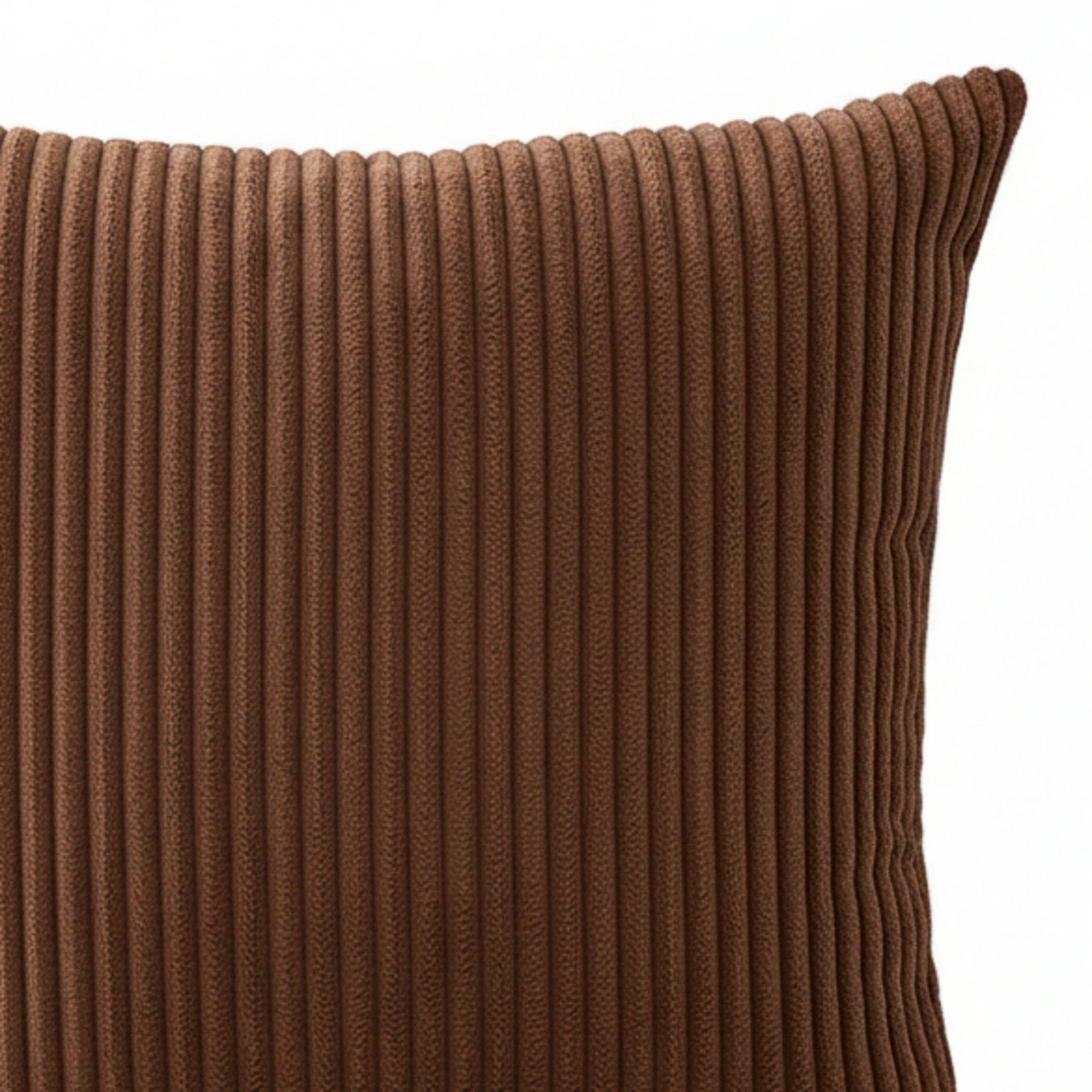Alilang Unisex Ribbed Textured Pillow Cover Decorative Square Cushion Case Single Piece 17.7x17.7in