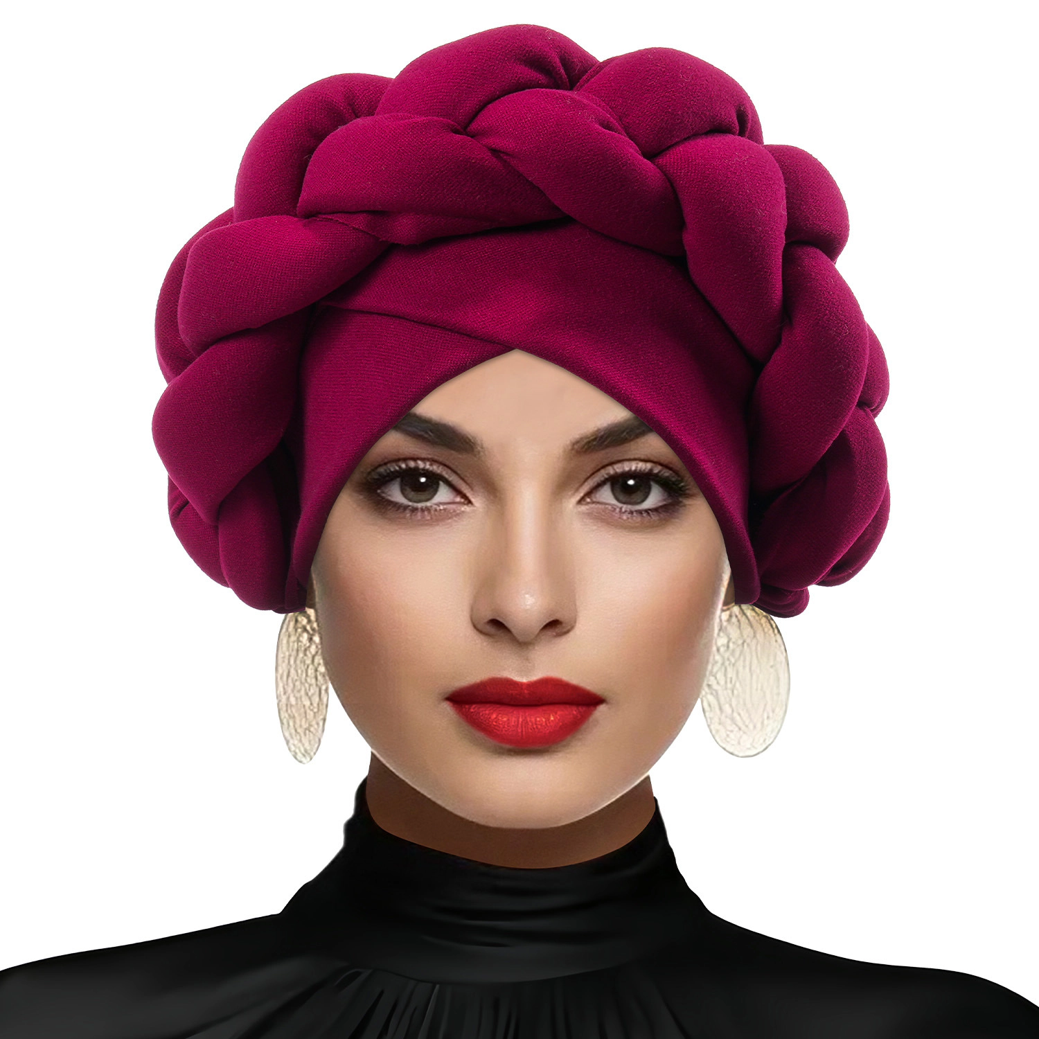Wardrobe Whimsy Women Turban Caps Pre-Tied Twisted Turbans Head Scarf for