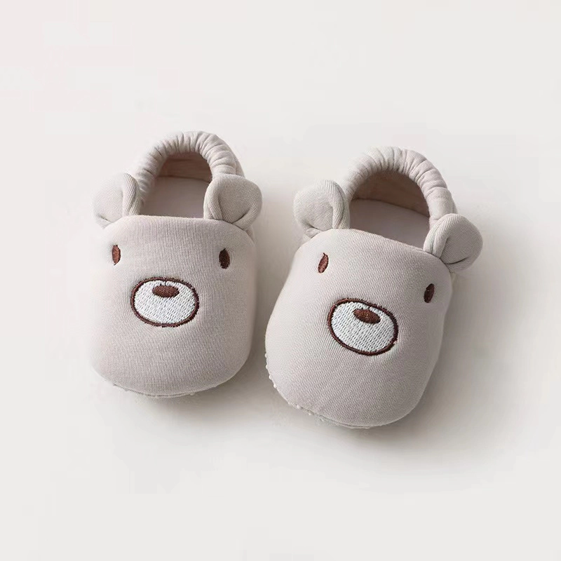 MyKids-USA Baby Cartoon Animal Embroidered Graphic Cotton Filling Design Warm Toddle Shoes