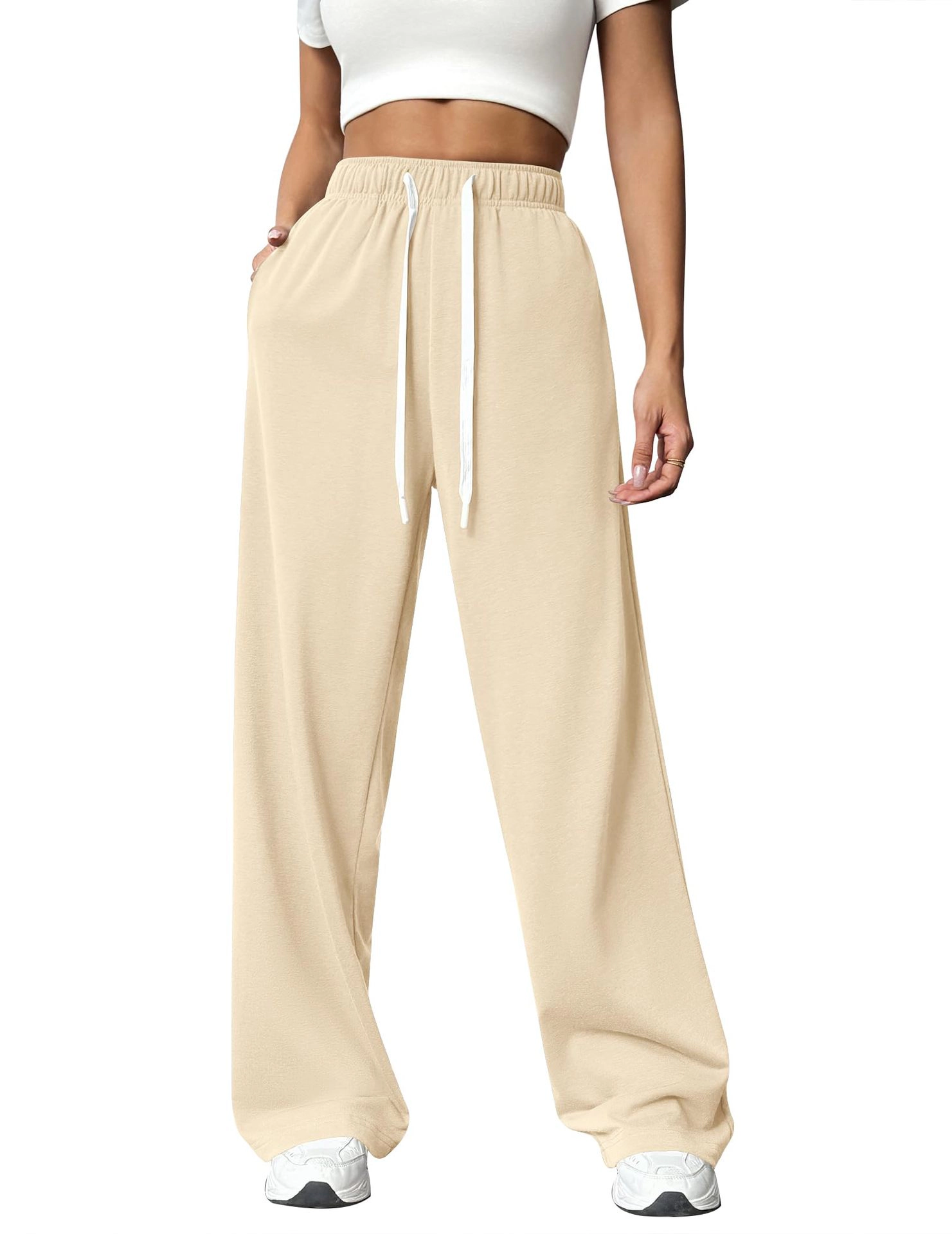 Enchanted Funland Womens High Waist Wide Leg Sweatpants with Pockets