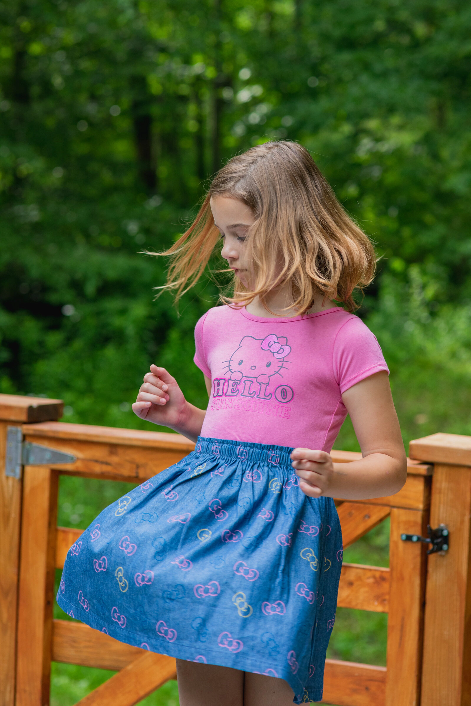 Hello Kitty Girls' Flare Short Sleeve Dress