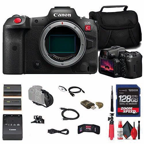 Canon EOS R5 C Mirrorless Cinema Camera (5077C002) + 128GB SD Card + Bag + Charger + LPE6 Battery + Card Reader + Flex